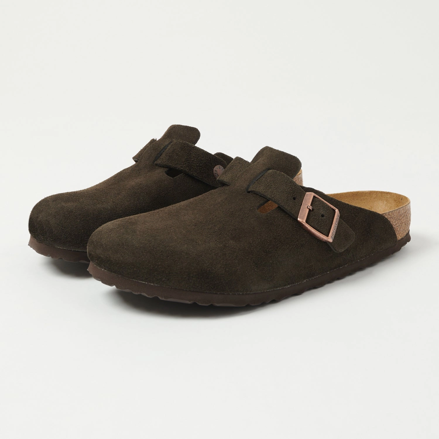 Stylish and Practical Birkenstock Boston Suede Leather Shoe - Mocha