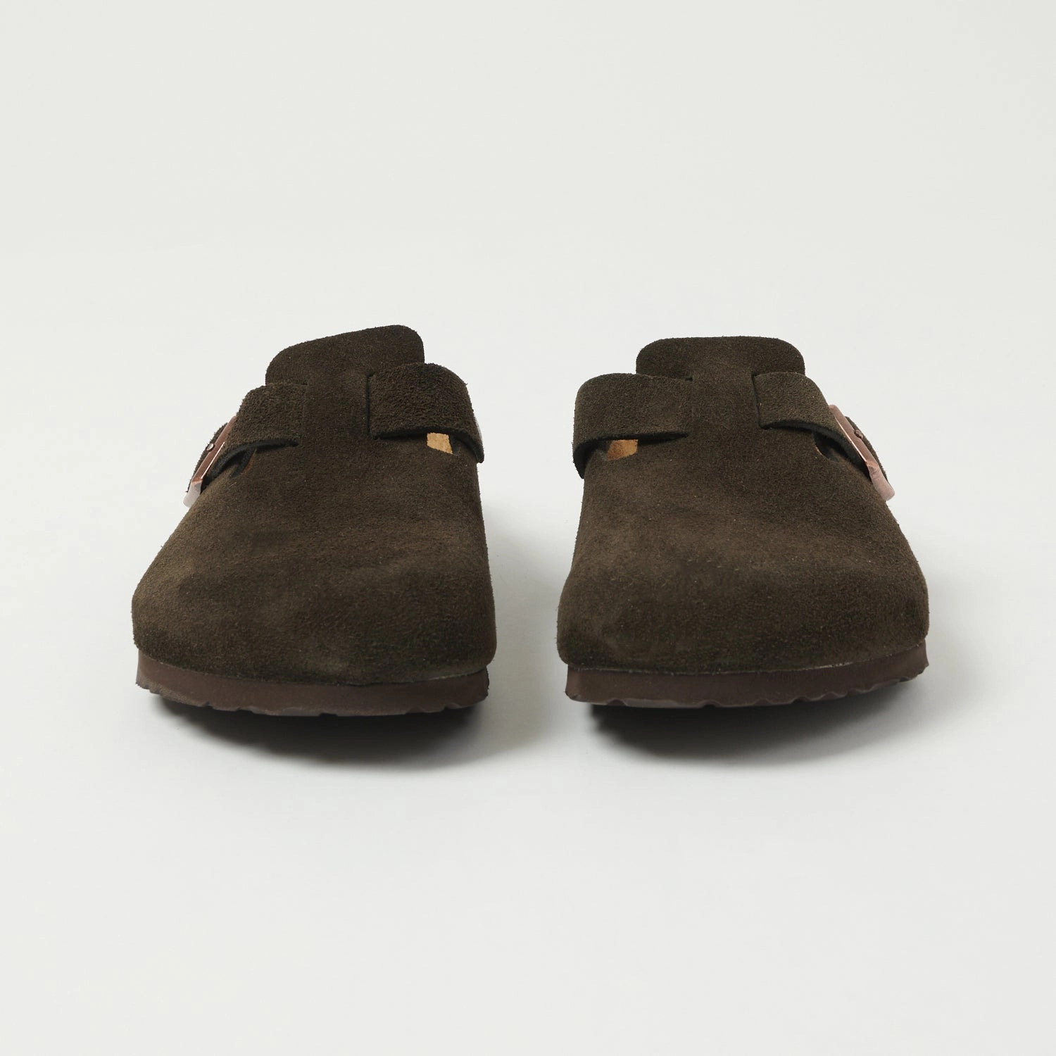 Birkenstock Boston Suede Leather Shoe - Mocha Sturdy Toe Barrier