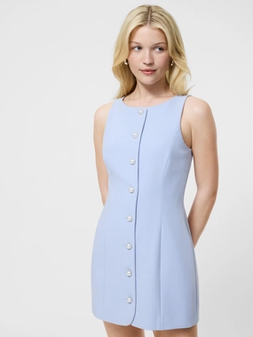 Smart Wear Elegant Layering Azra Twill Button Down Mini Dress