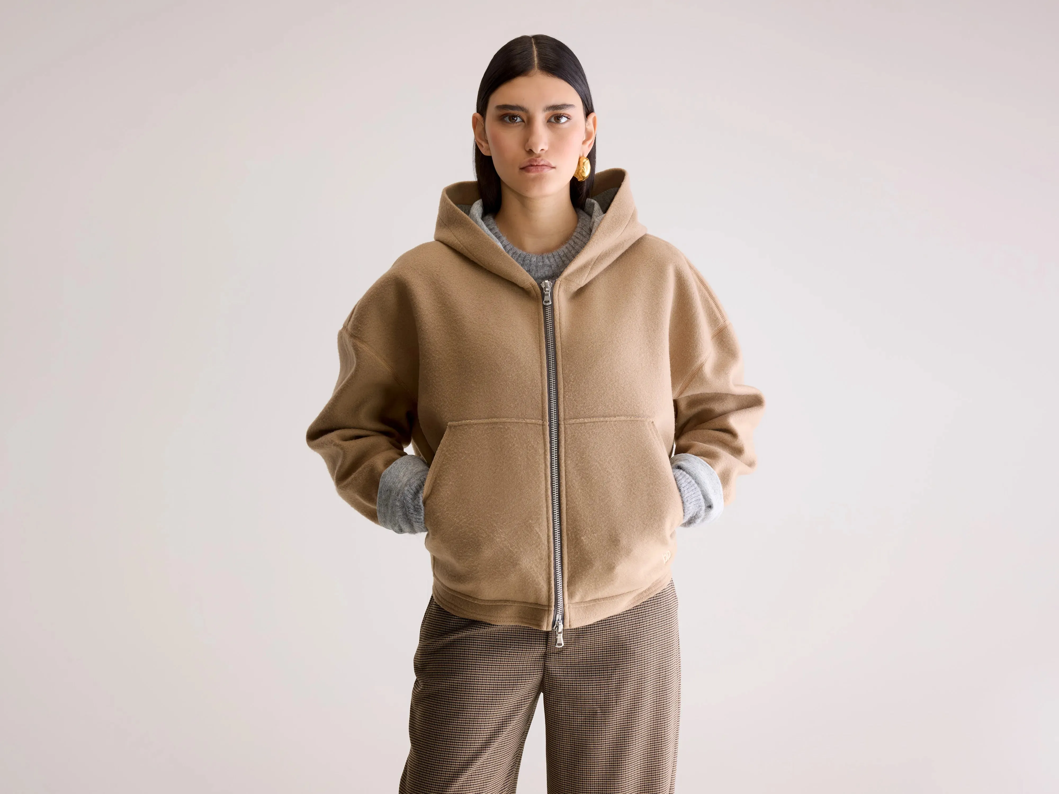 Fannel hooded sweatshirt (252 / W / SOIL) Chill Fit Design