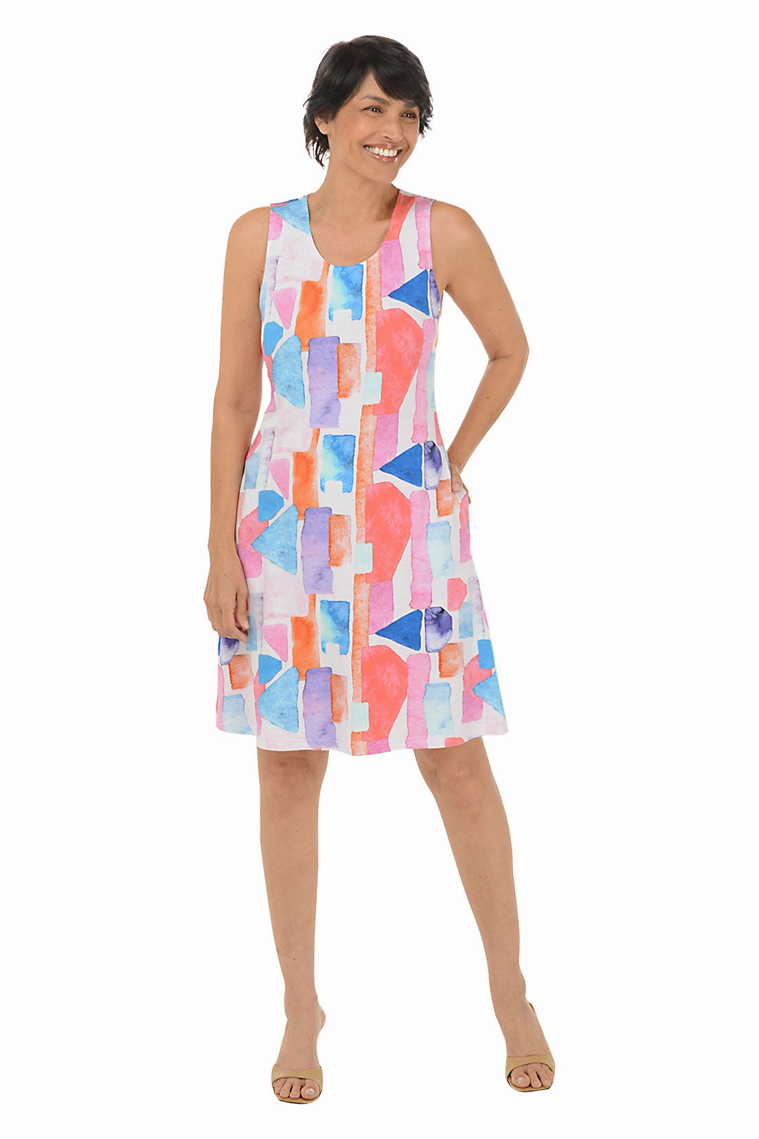 Tracy Sleeveless Tank Dress Feminine Layers Fitted Design