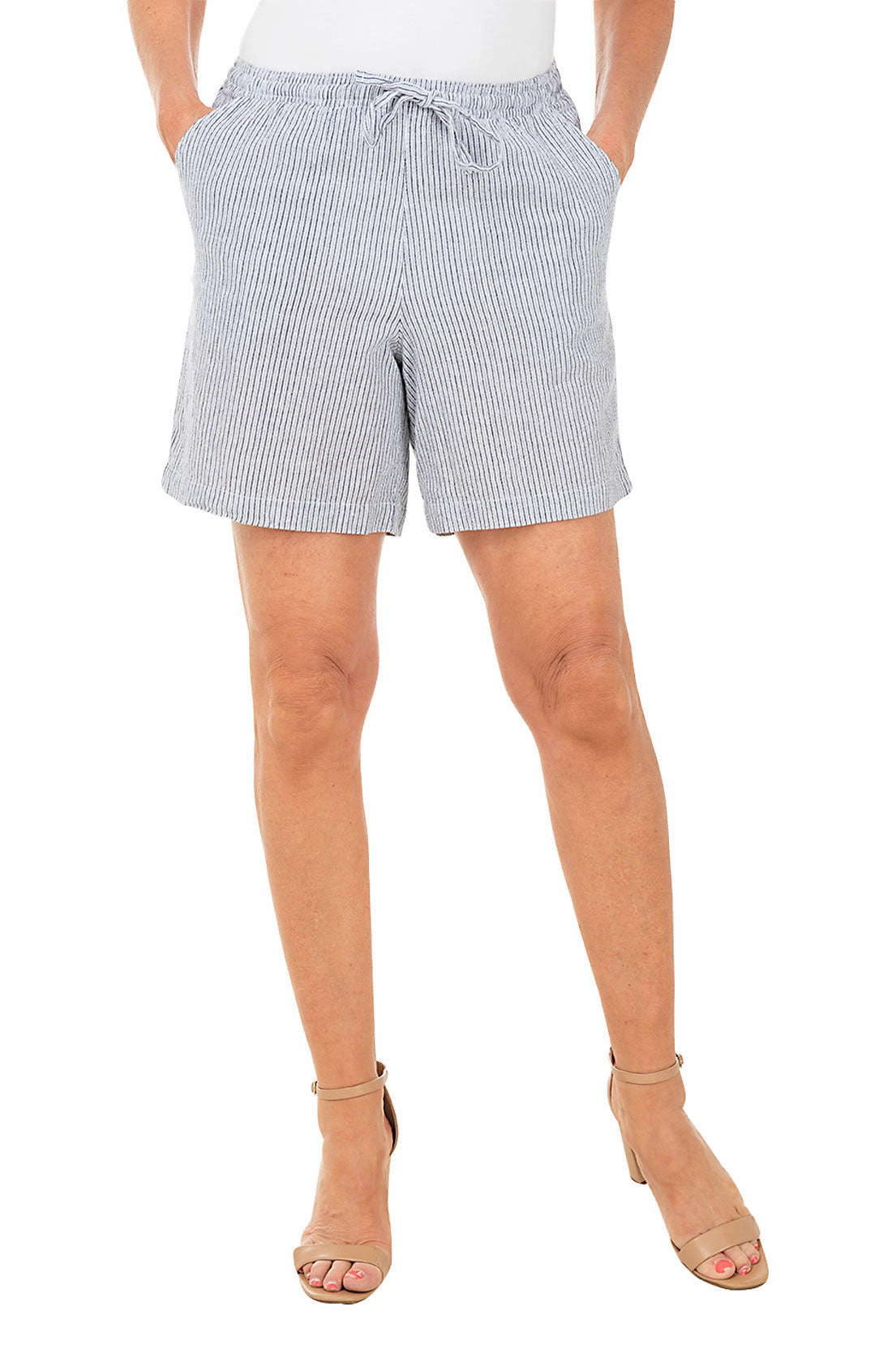 Striped Lucy Pull-On Short Simple Fit Fit Tech