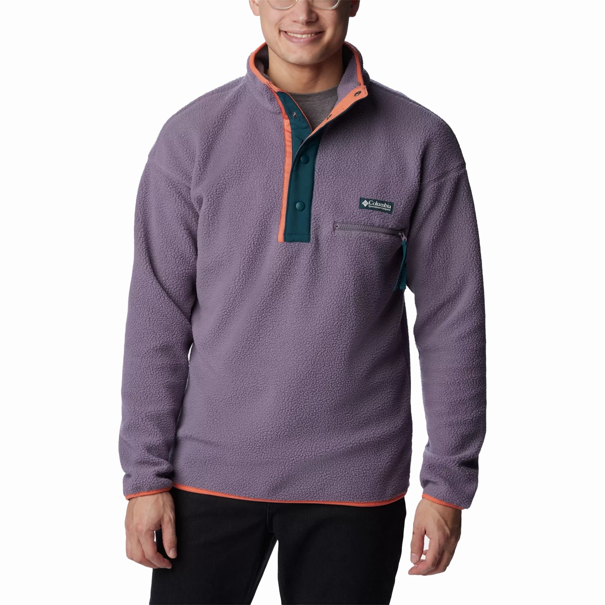 Men's Helvetia Half Snap Fleece Hear Checkered