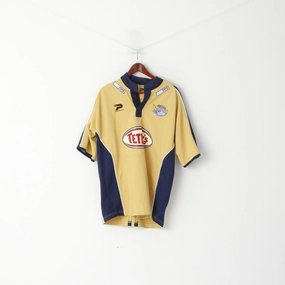 Trendy Comfort Fit Casual Chic Patric'k Men L Shirt Mustard Leeds Rhinos Rugby England Sportswear Jersey Top