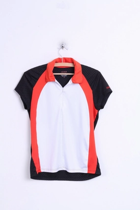 IZOD Mens M Shirt Zip Neck Cool White Black Flattering Cut