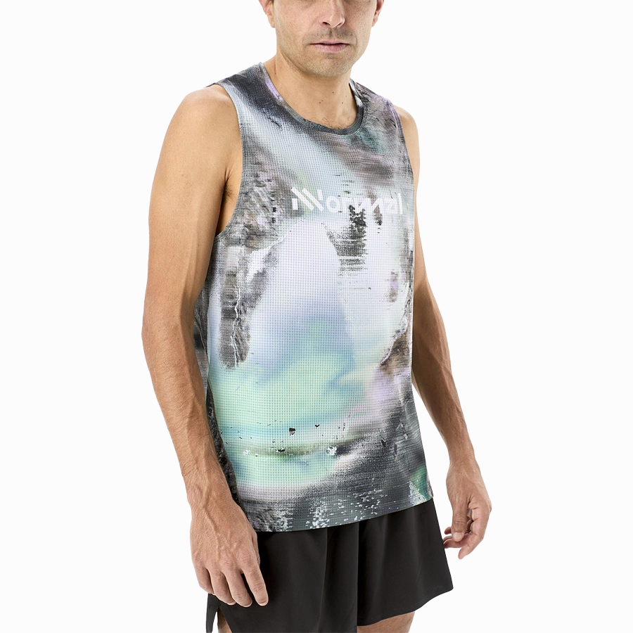 Stretch Fit Linen blend Men's Race Tank