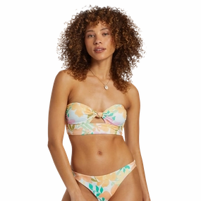Women's Sweet Aloha Knotted Bandeau Top Water Fun Family Fun