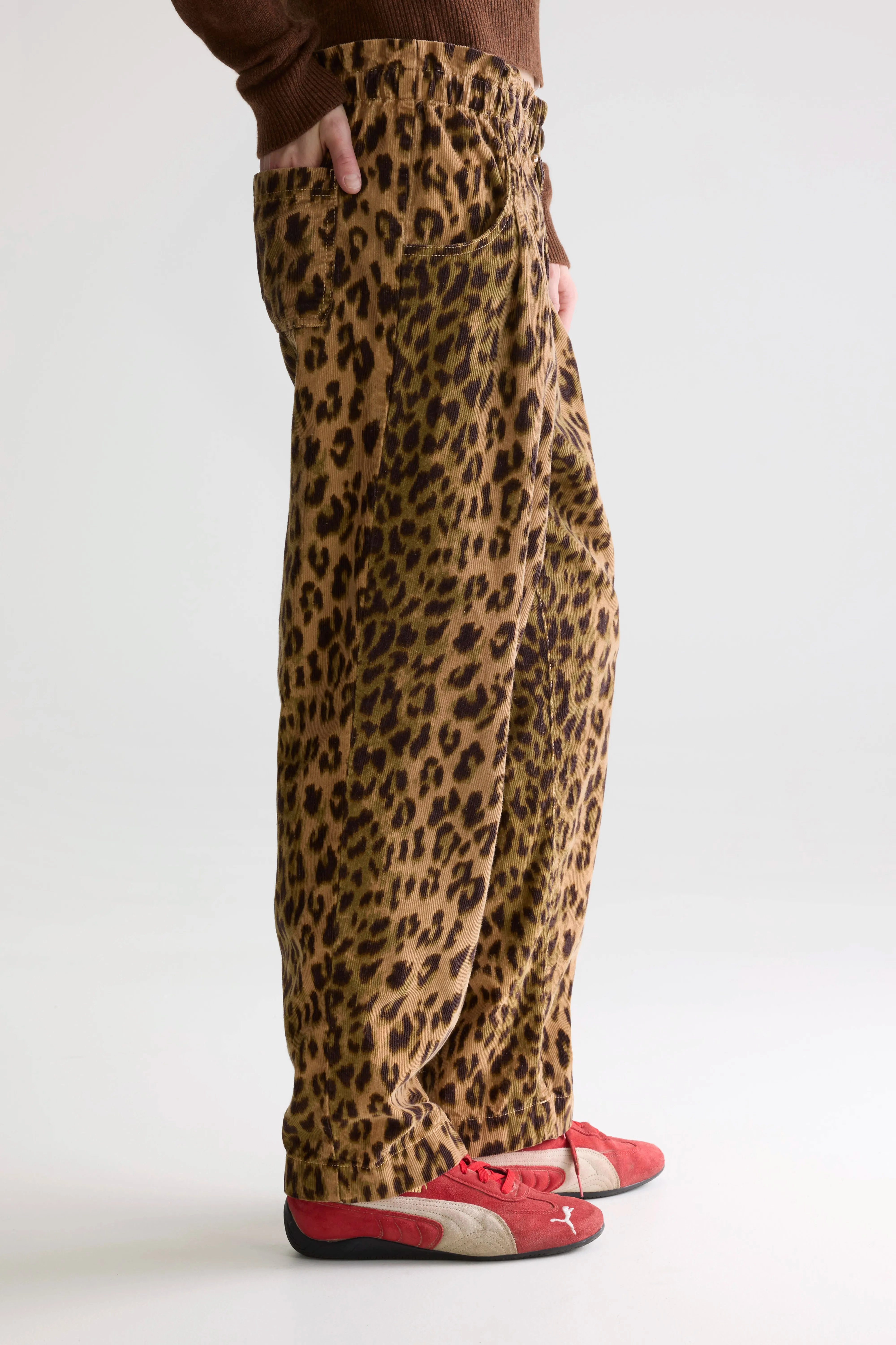 Stretchable Wear Lightweight Weave Winona paperbag trousers (252 / W / COMBO B)