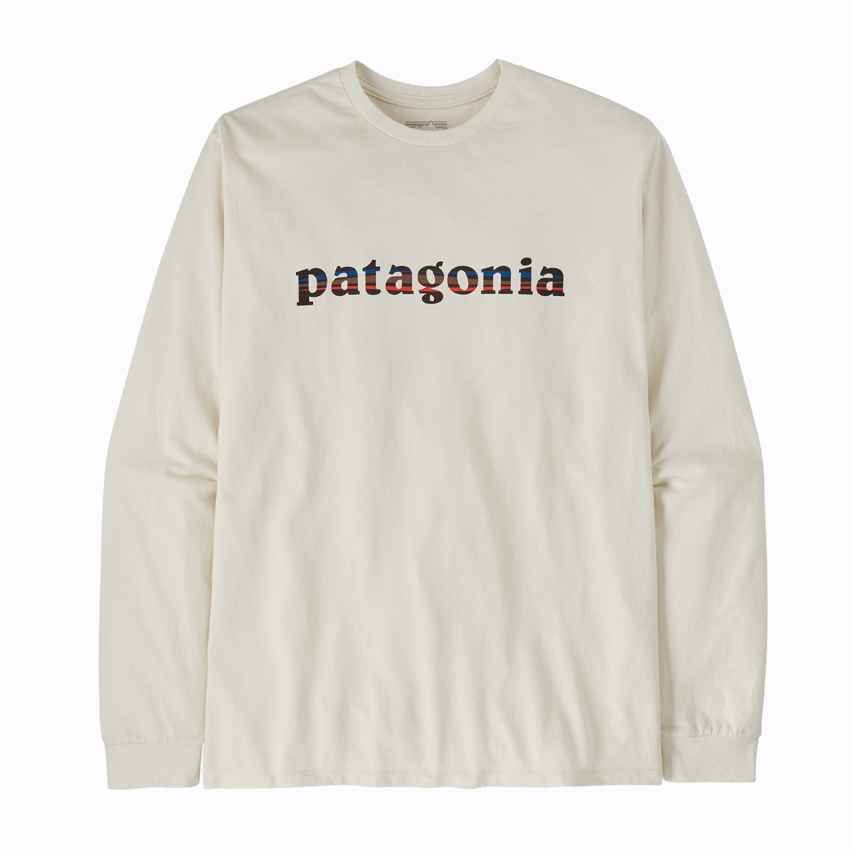 Men's 73 Text Logo Long Sleeve Responsibili-Tee Fashionable Layer Contrast Inner Binding