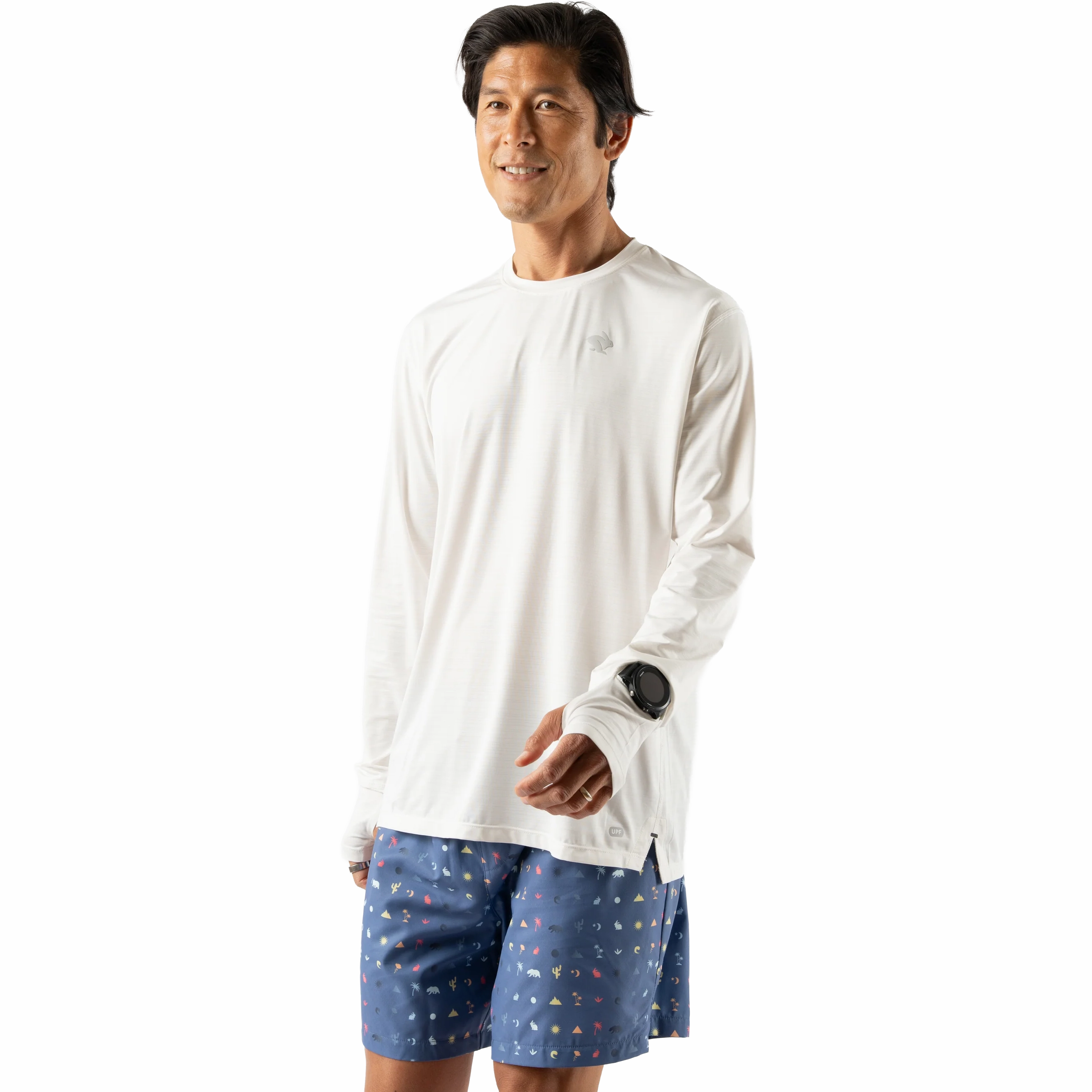 Men's UPF Tee Long Sleeve Lightweight Frame Structure Tagless Labeling System