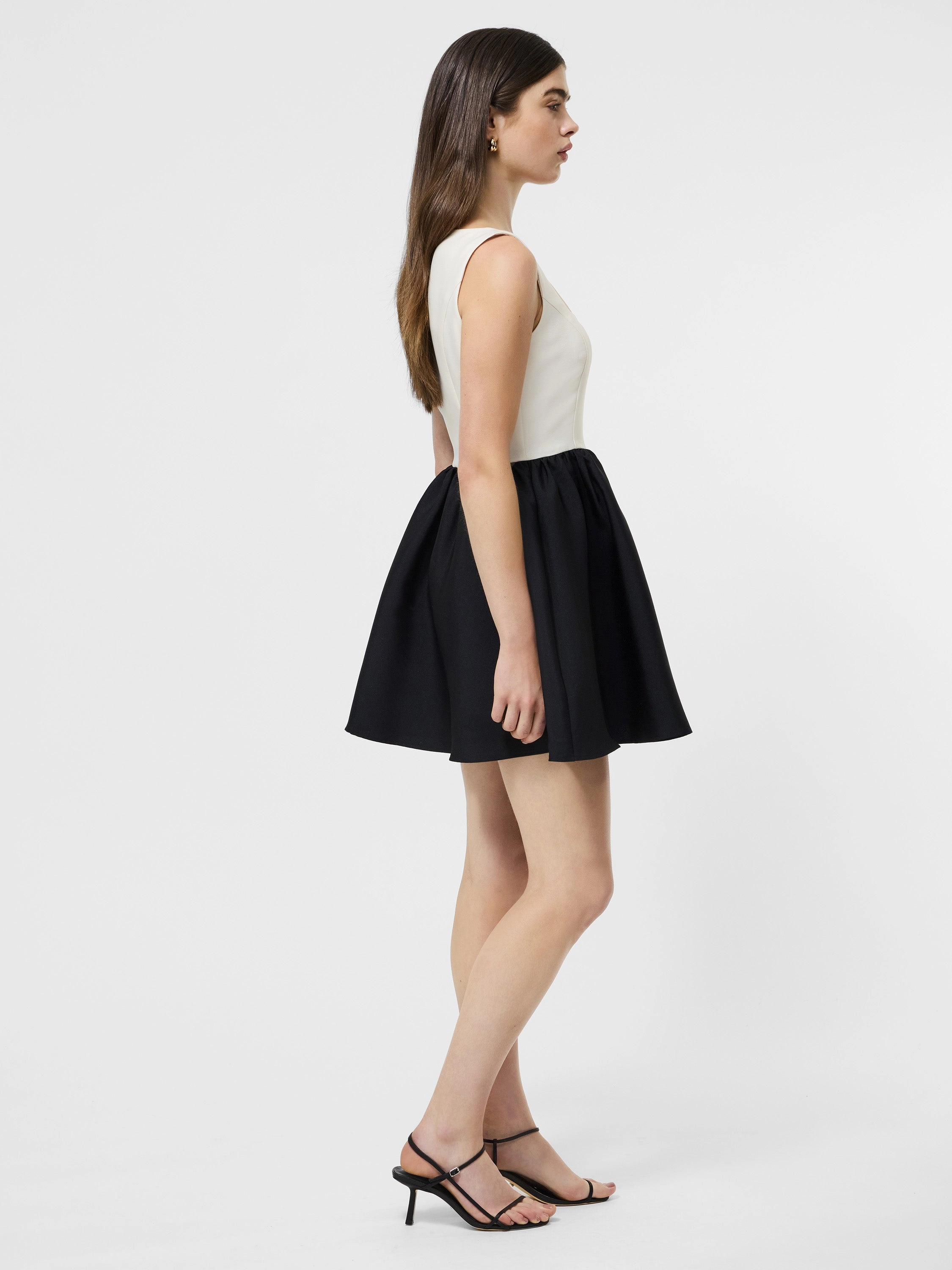 Easy Pretty Taffeta Square Neck Mini Dress