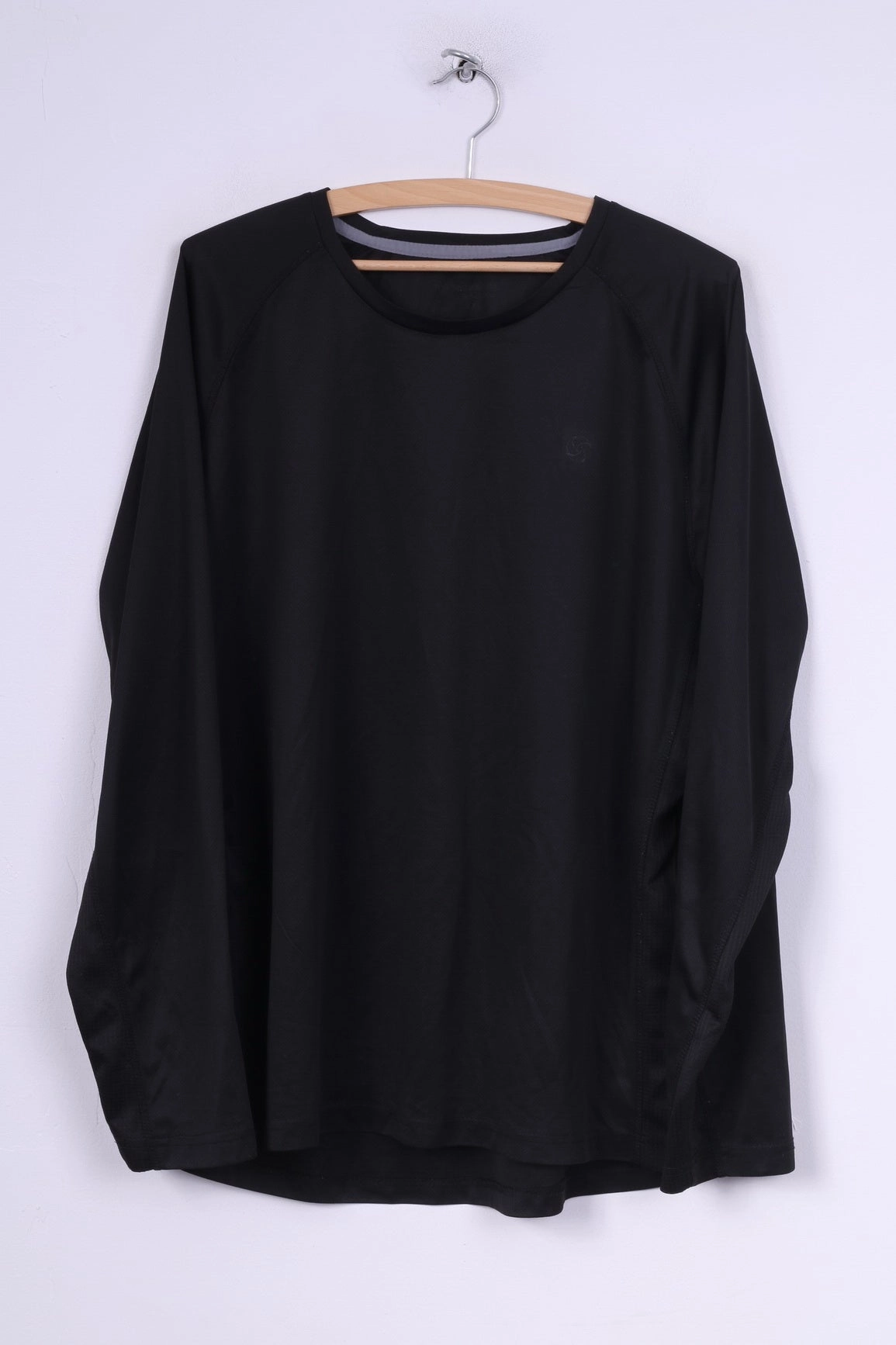 Regular Fit Technolayer Mens 2XL Shirt Long Sleeve Crew Neck Black Sportswear