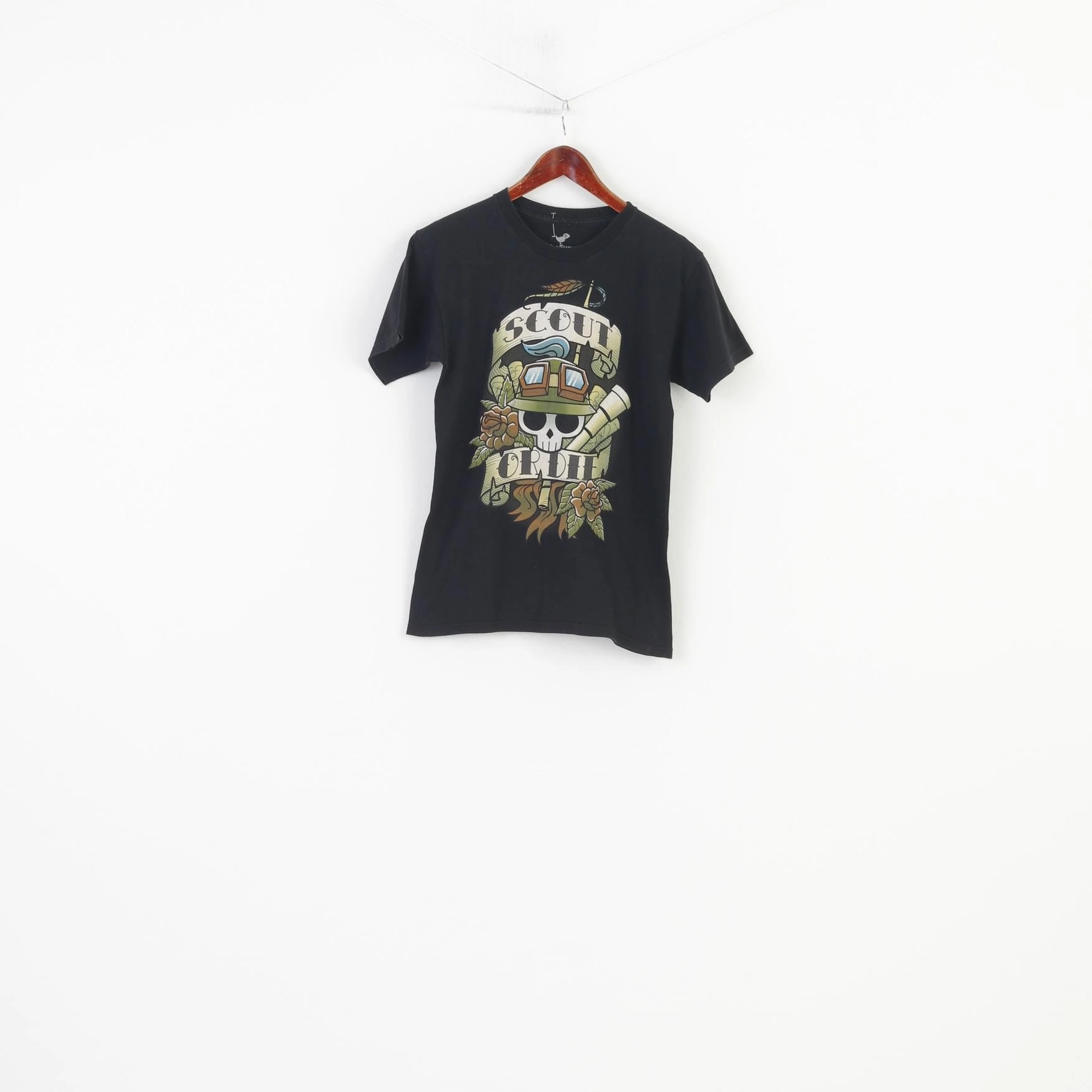 TeeFury Men S  T-Shirt Black  Cotton Scout Ordii Skull Graphic Short Sleeve Crew Neck Top Casual Layering Wear