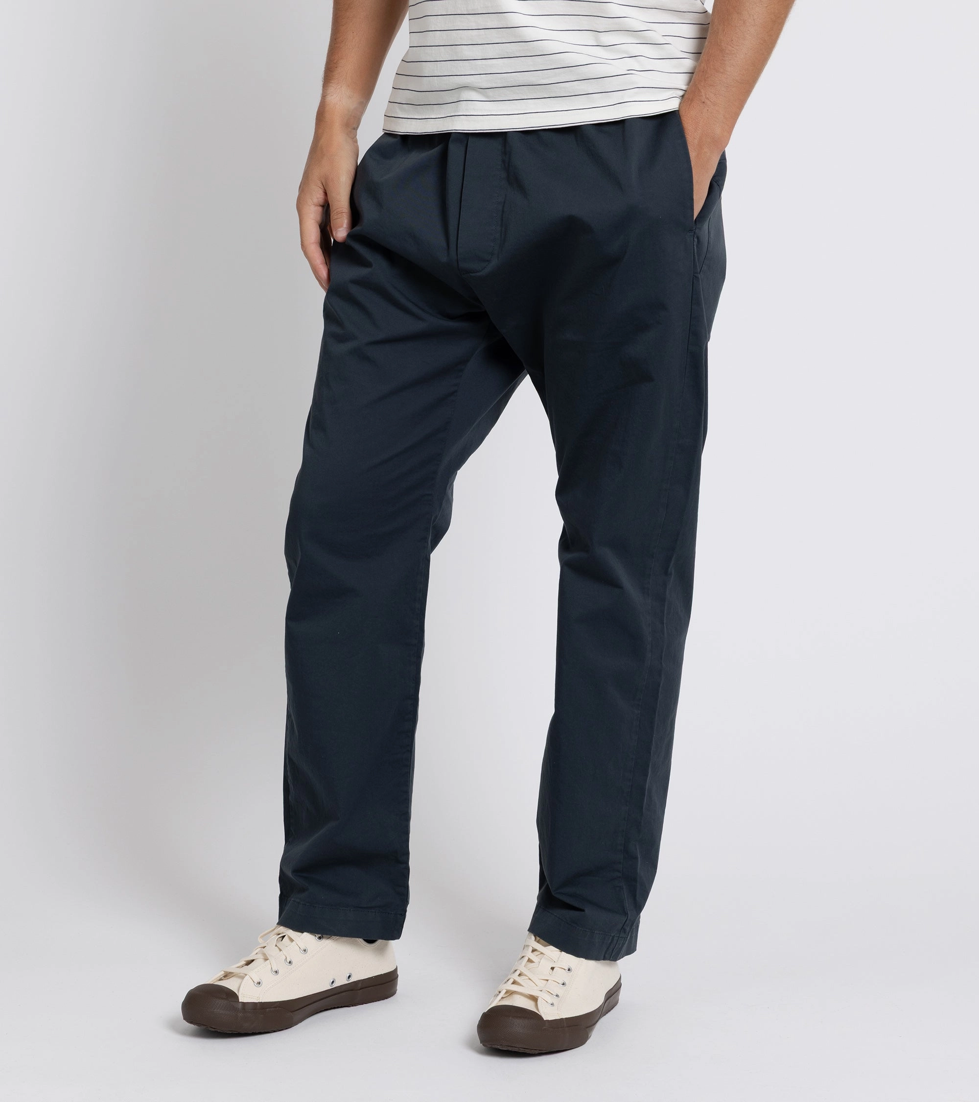 Barena Bativoga Trevo Cotton Twill Trousers: Navy Adventure Ready
