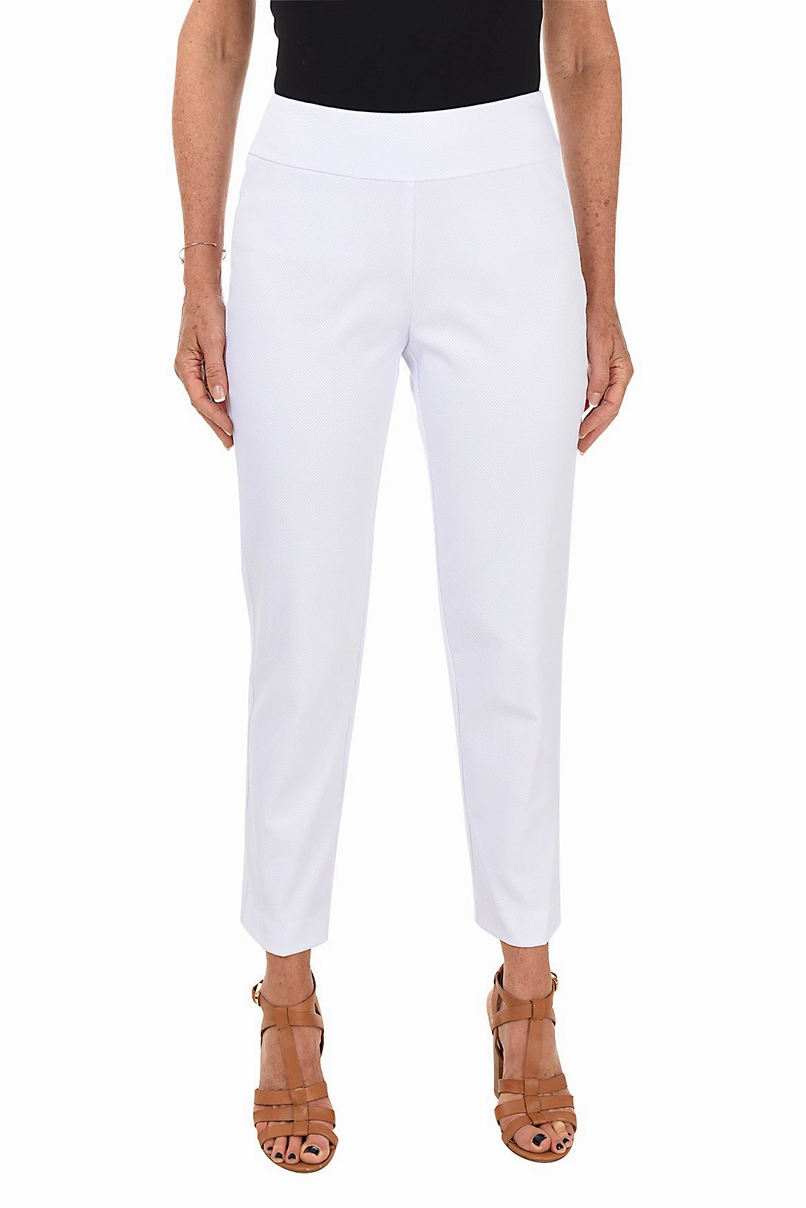 Heat Control Textured Pique Pull-On Ankle Pant