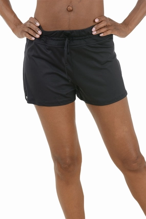 Tie Front Swim Short Wrinkle Free Fabric