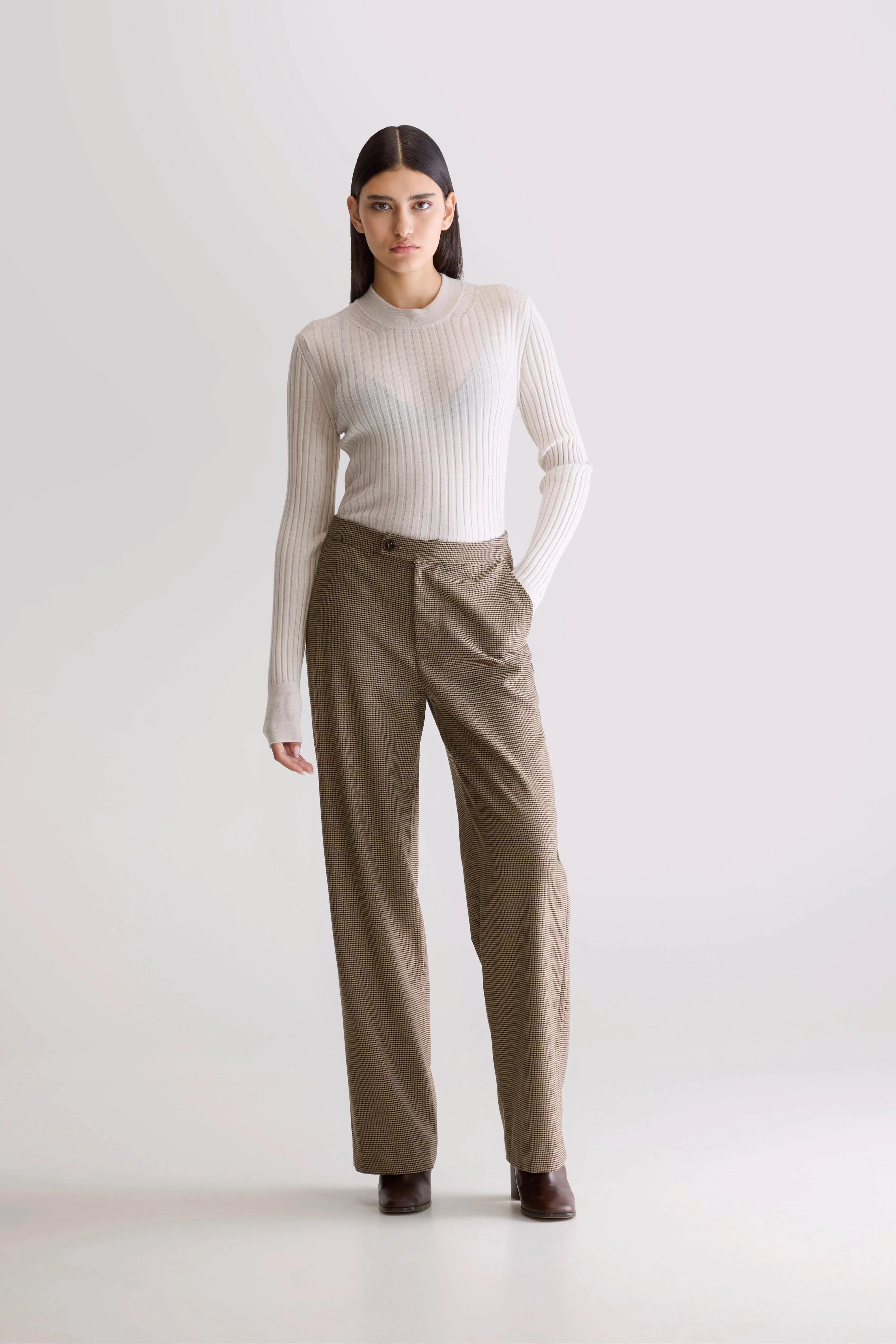 Tilla tailored trousers (252 / W / CHECK A) Non Irritating