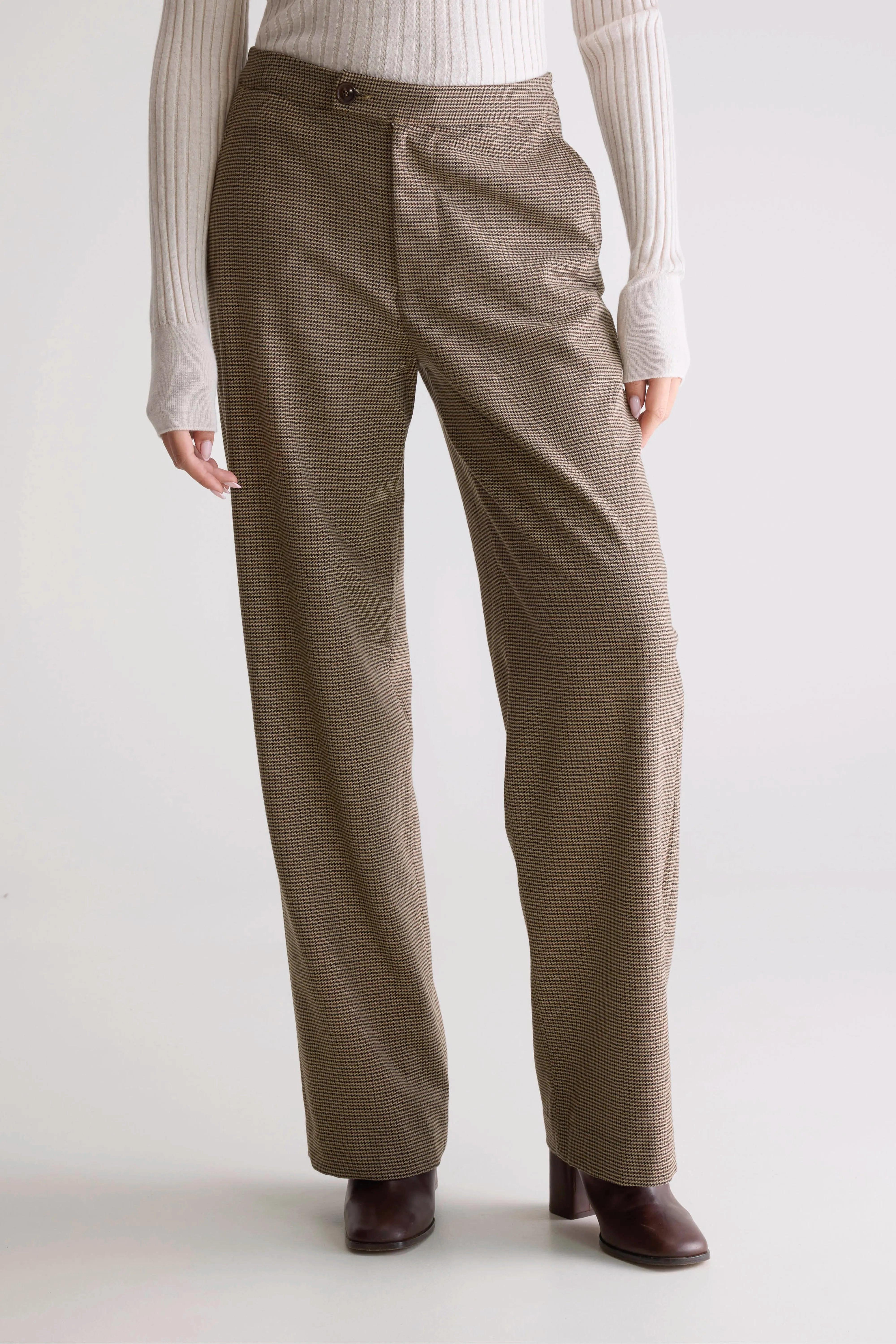 Casual Stretch Wear Comfortable Style Tilla tailored trousers (252 / W / CHECK A)