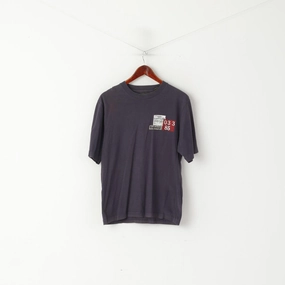 Timberland Men M (S) T-Shirt Navy Cotton Vintage New Hampshire Crew NeckTop Cool and casual