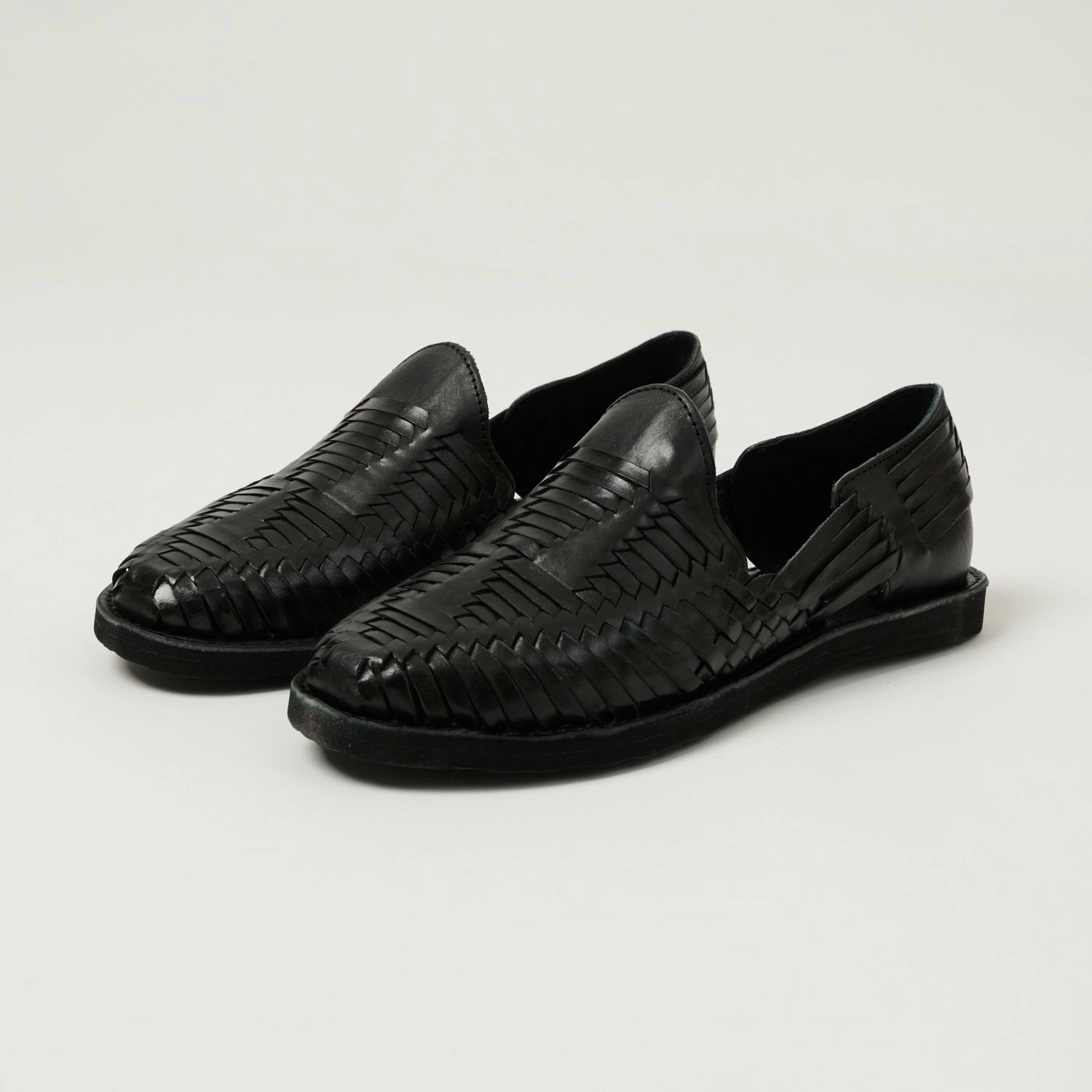 Casual Everyday Footwear Chamula Cancun Woven Huarache Shoe - Black
