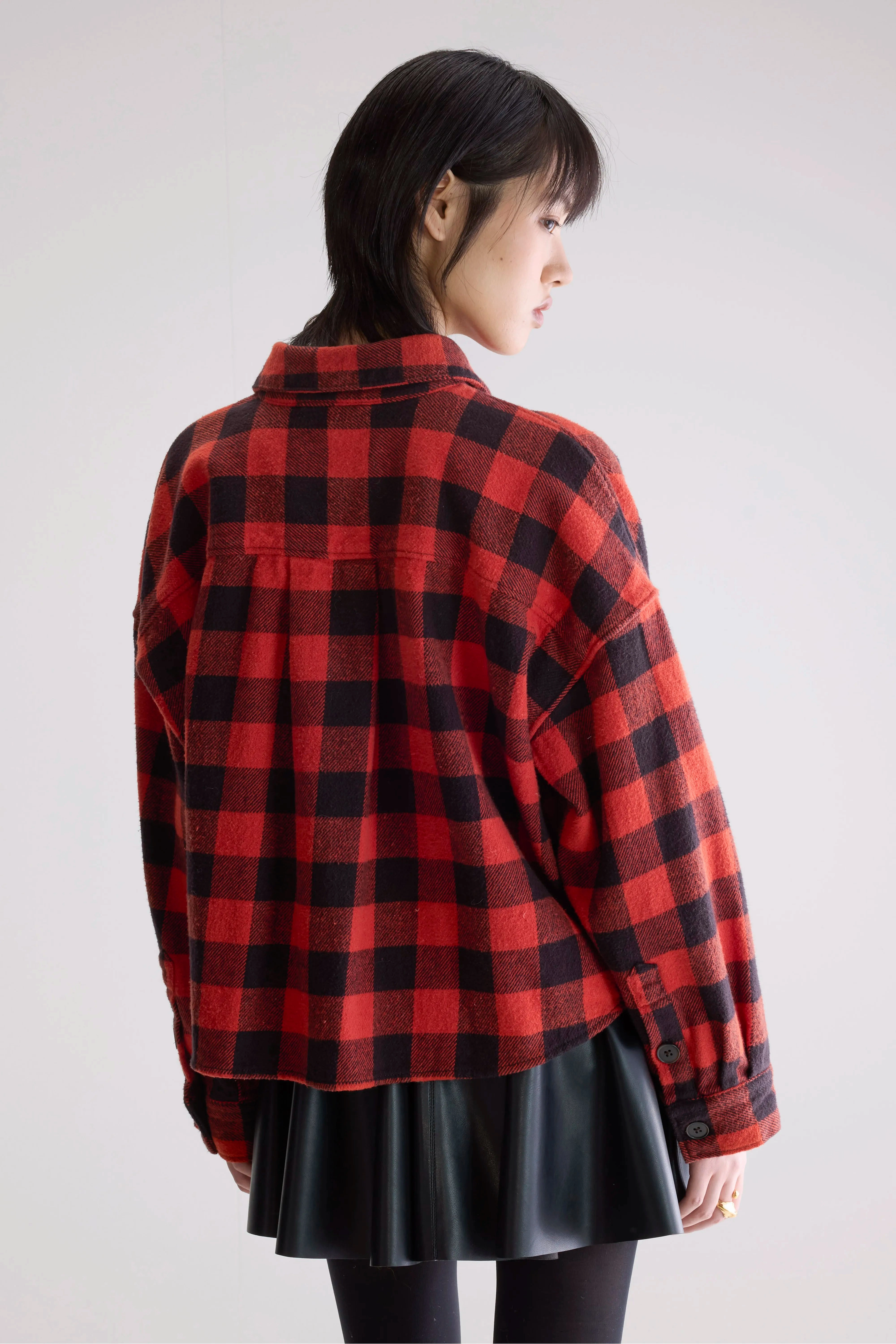 Polyester Wyat checked overshirt (252 / W / CHECK C)