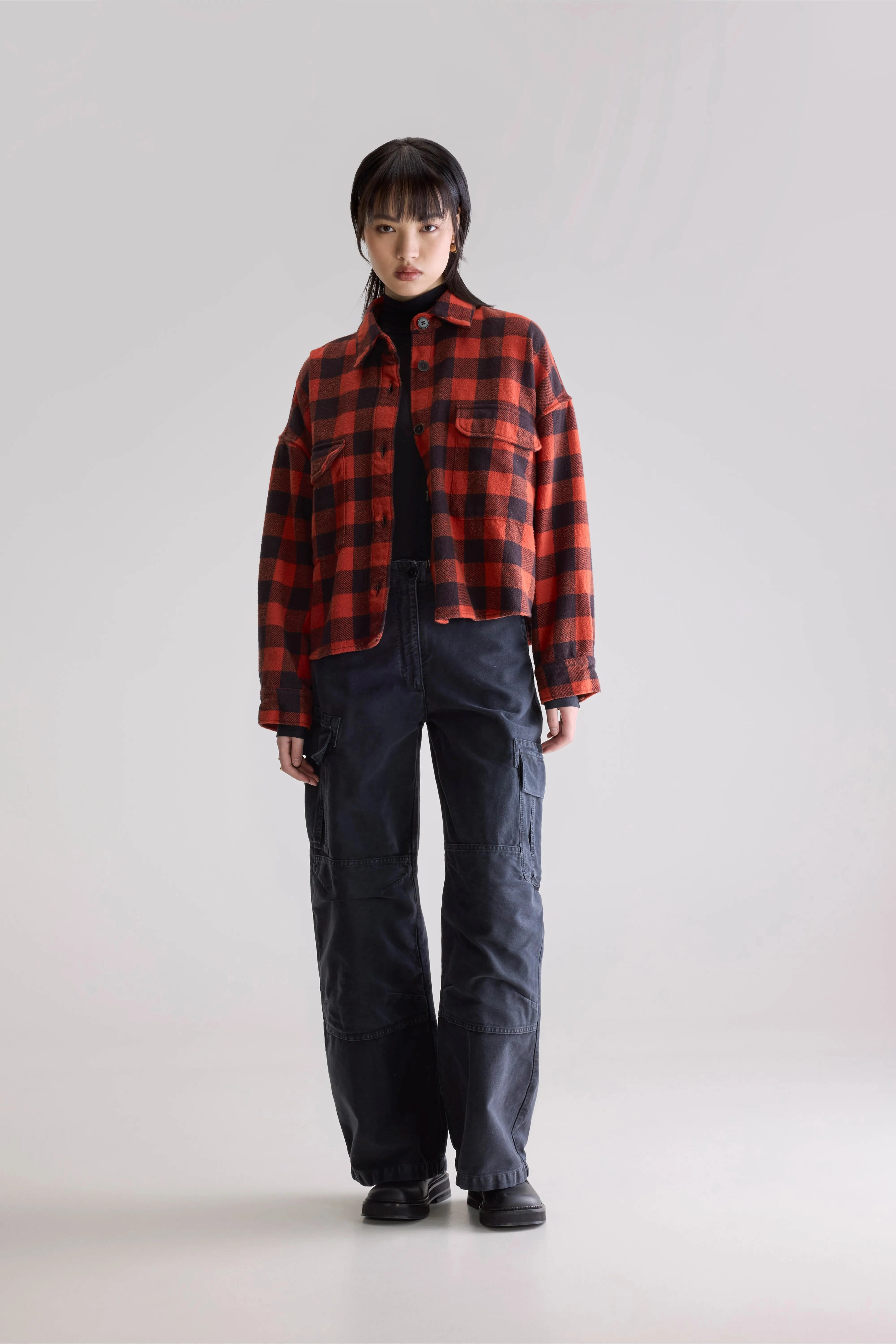 Wyat checked overshirt (252 / W / CHECK C) Weekend Chic Trendy Basics
