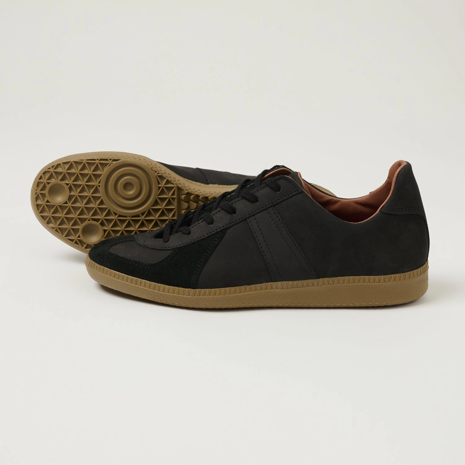 Reproduction of Found 1980s German Army Trainer - Black Nubuck Drill Run Synthetic