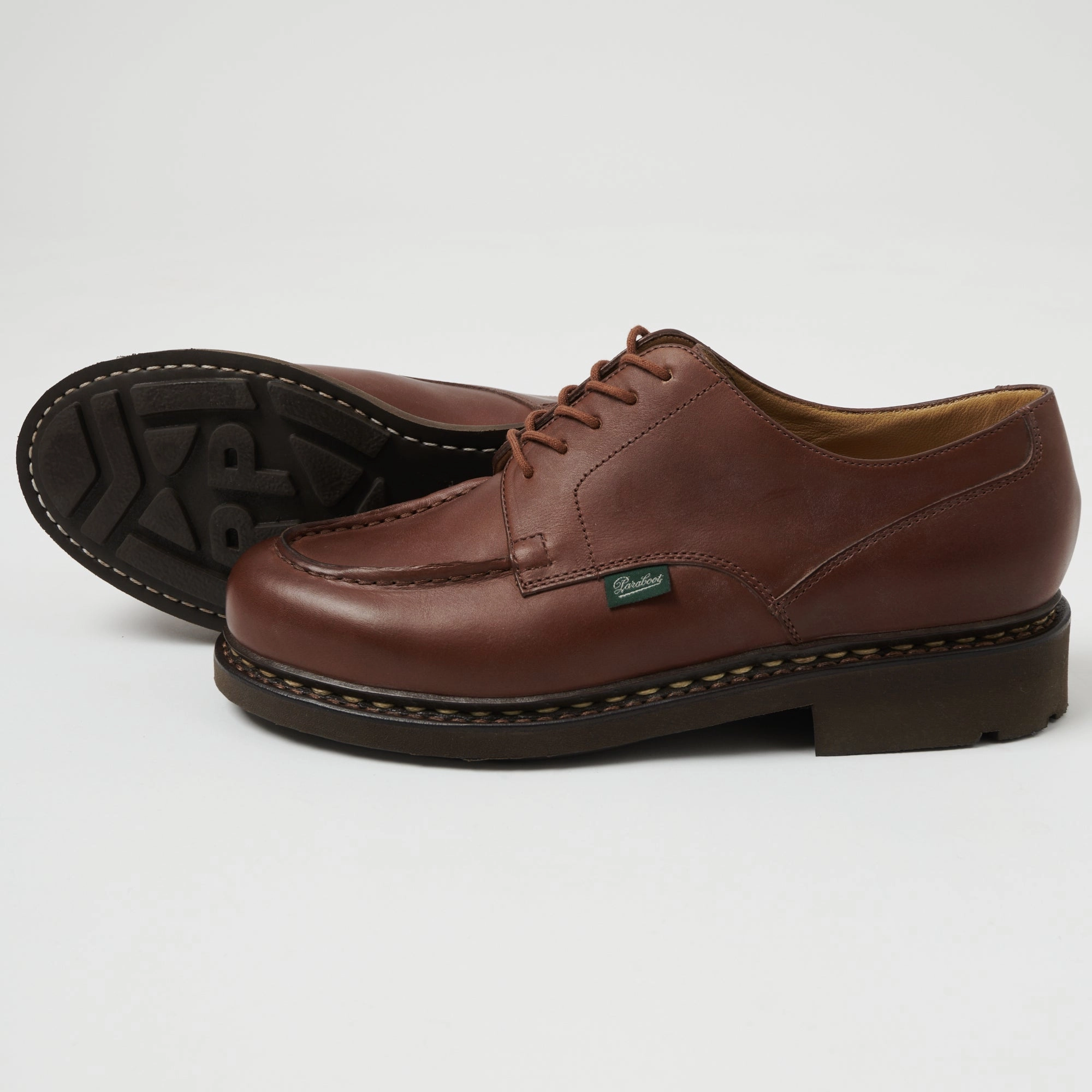 Paraboot Chambord Tex Shoe - Brown Lisse Marron Light Step Class Mood