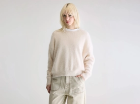 Datus angora-blend sweater (252 / W / PARCHEMIN) Flexible Seam Structure Casual Wear