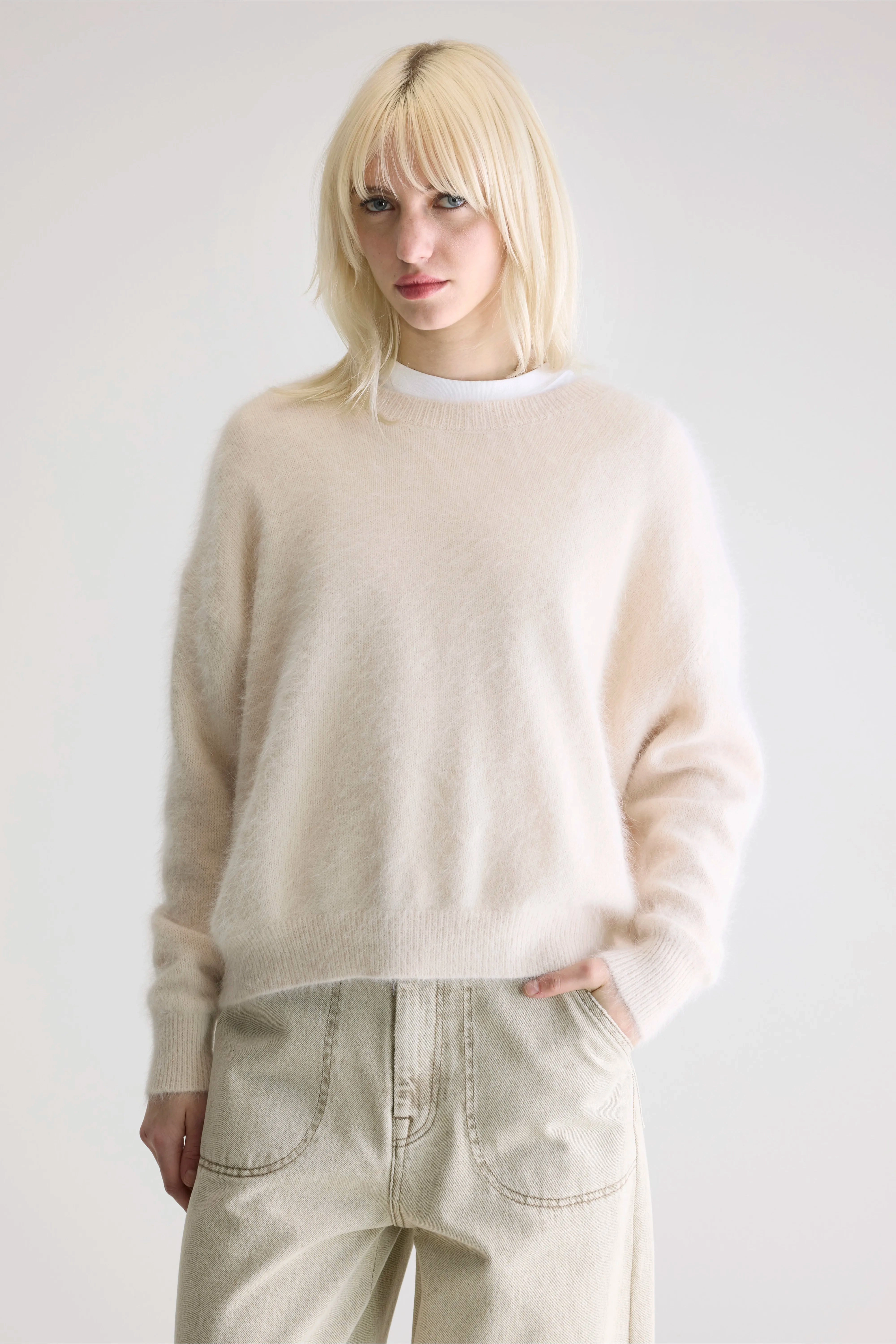 Datus angora-blend sweater (252 / W / PARCHEMIN) Temperature Regulating Lining Simple Silhouette