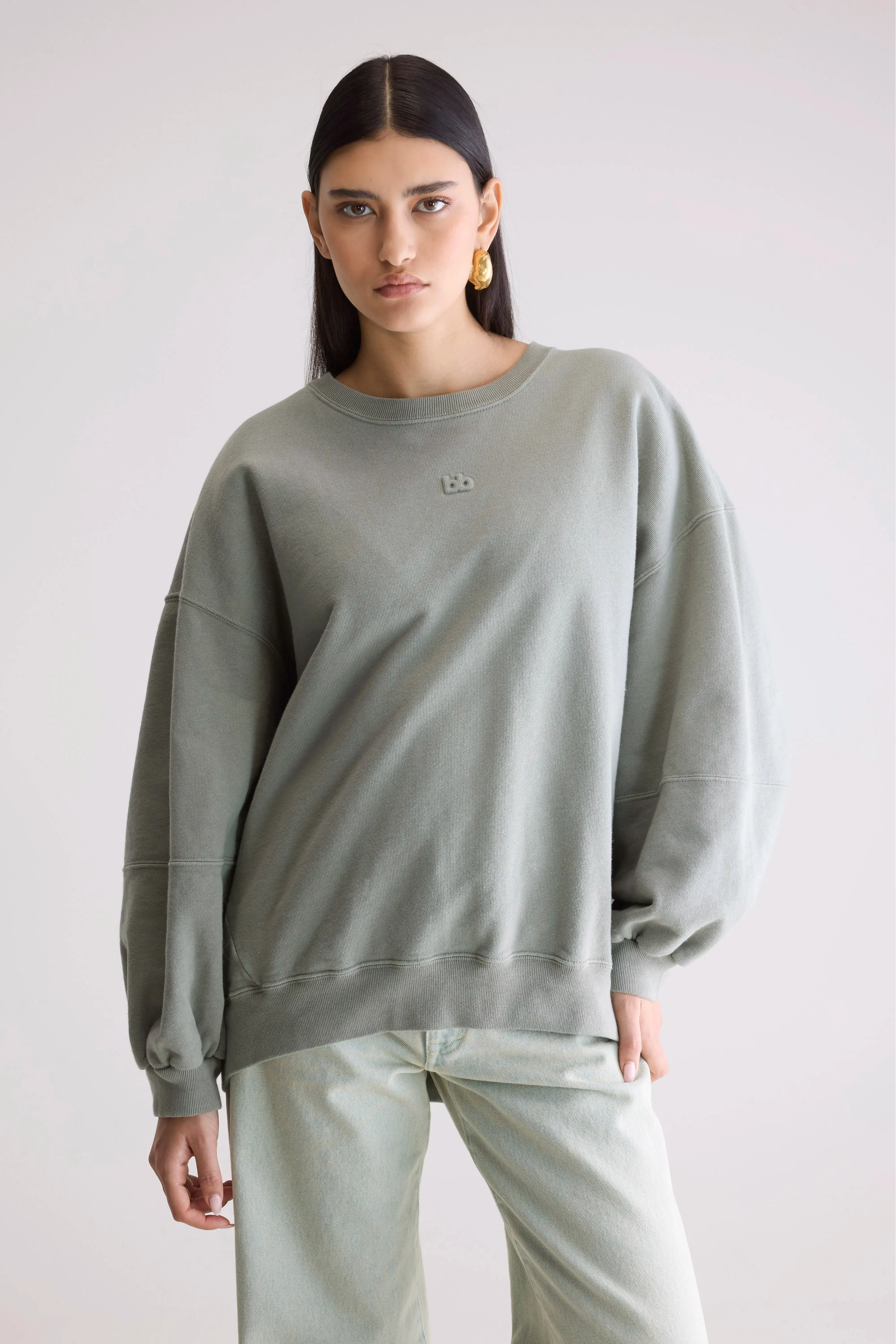 Versatile Design cleaning outfit Trig crewneck sweatshirt (252 / W / MERCURY)