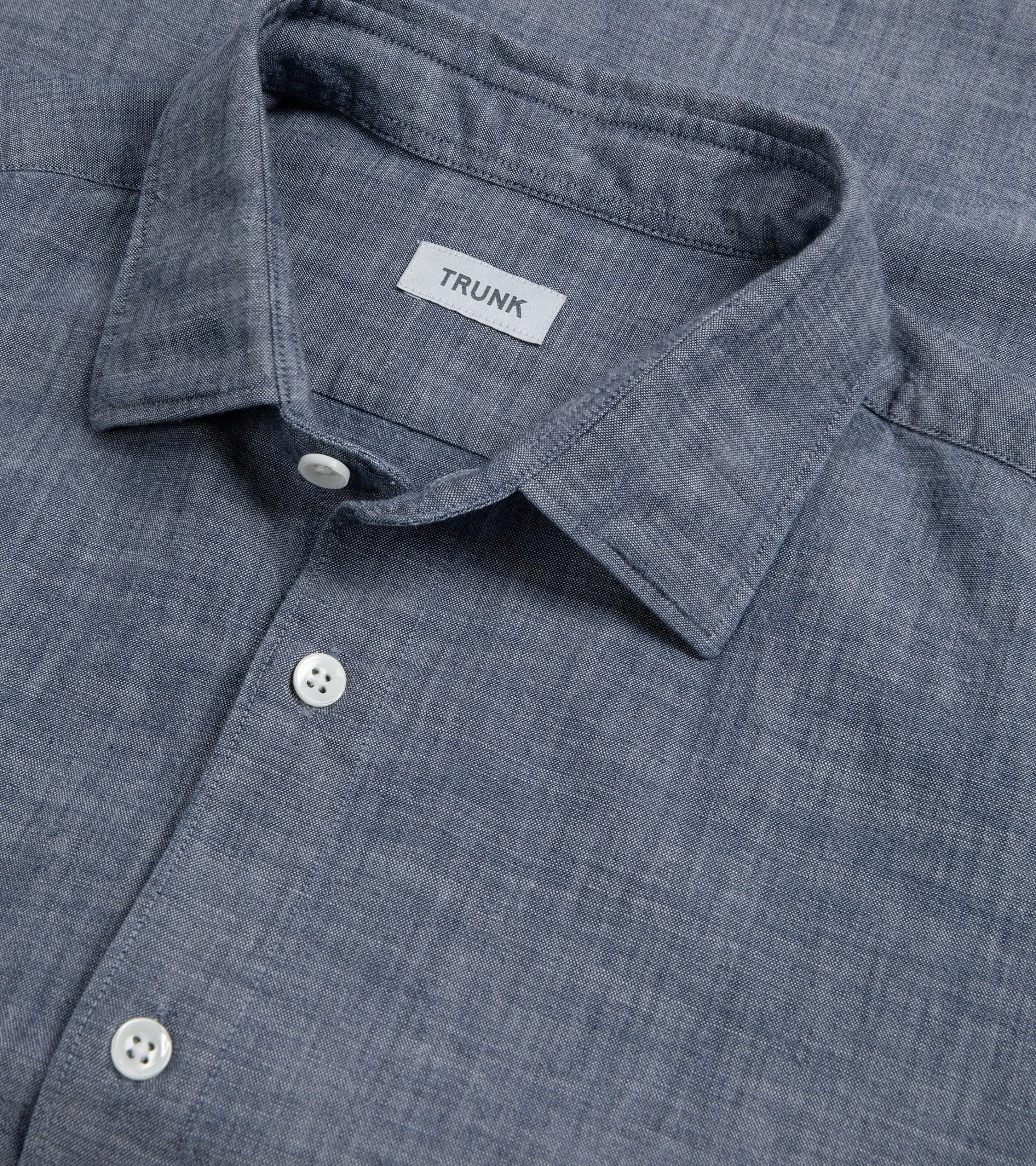 Trunk Austin Japanese Chambray Shirt: Dark Blue Flexible Material birthday party