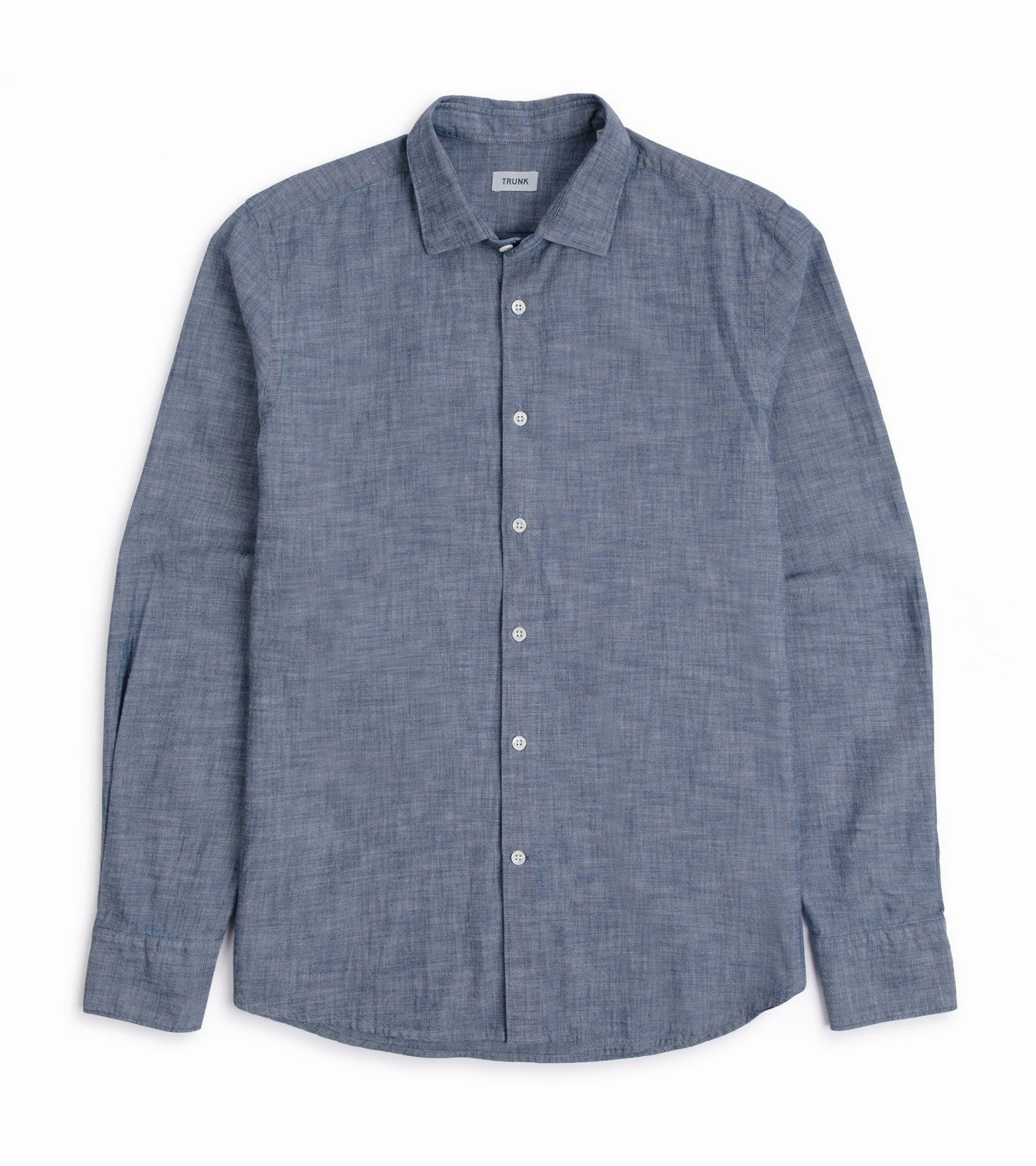 Trunk Austin Japanese Chambray Shirt: Dark Blue Inner Layer