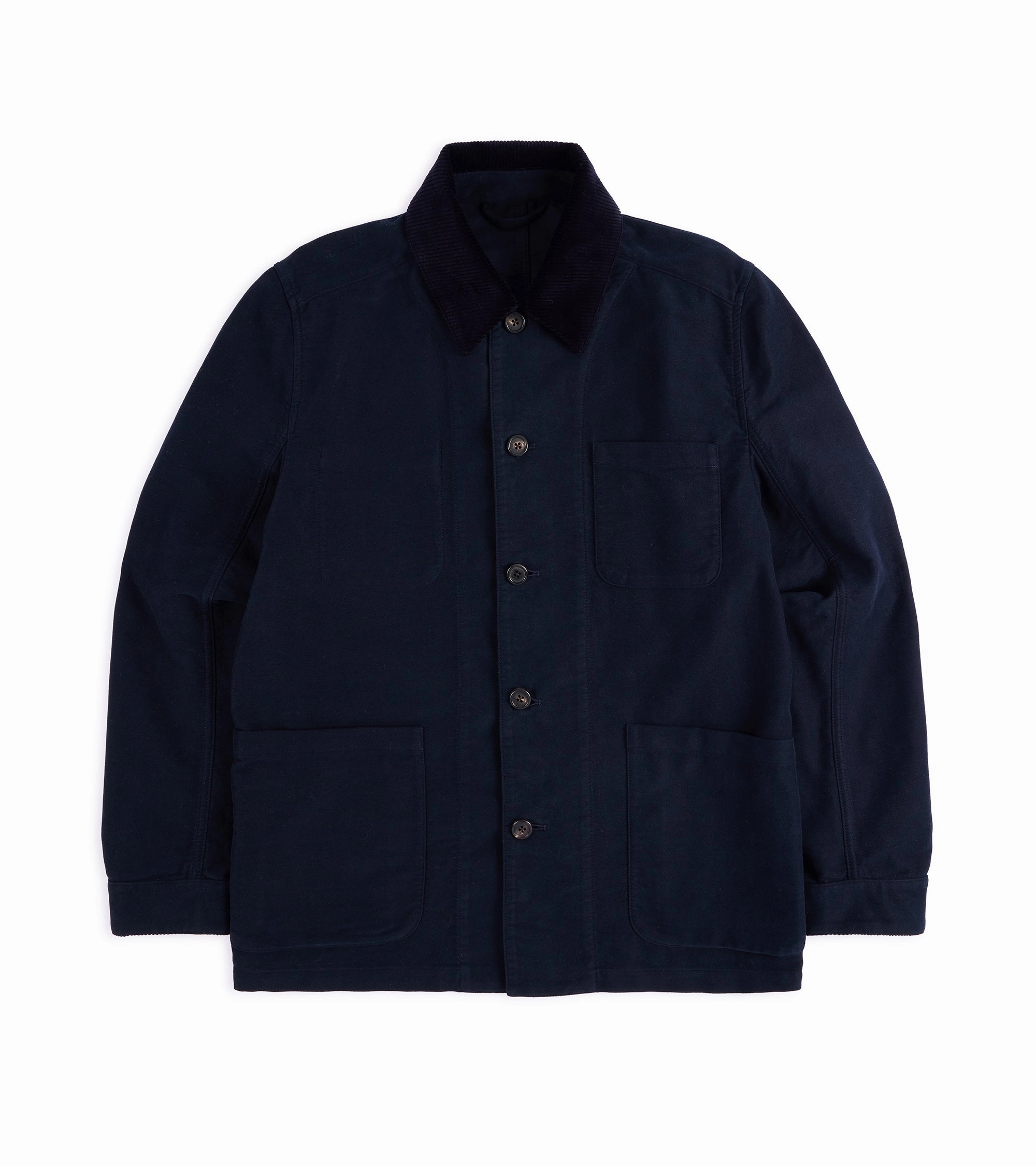Trunk Coleman Cotton Moleskin Chore Jacket: Navy Contoured Silhouette Everyday apparel