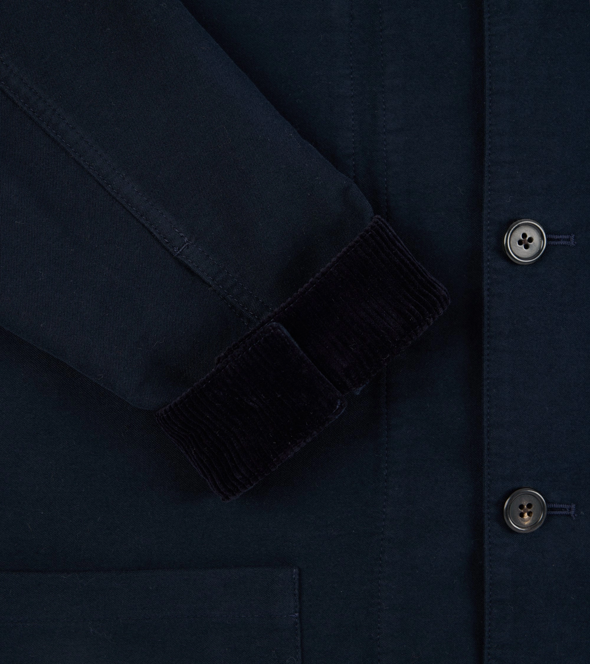 Trunk Coleman Cotton Moleskin Chore Jacket: Navy Casual Street Style