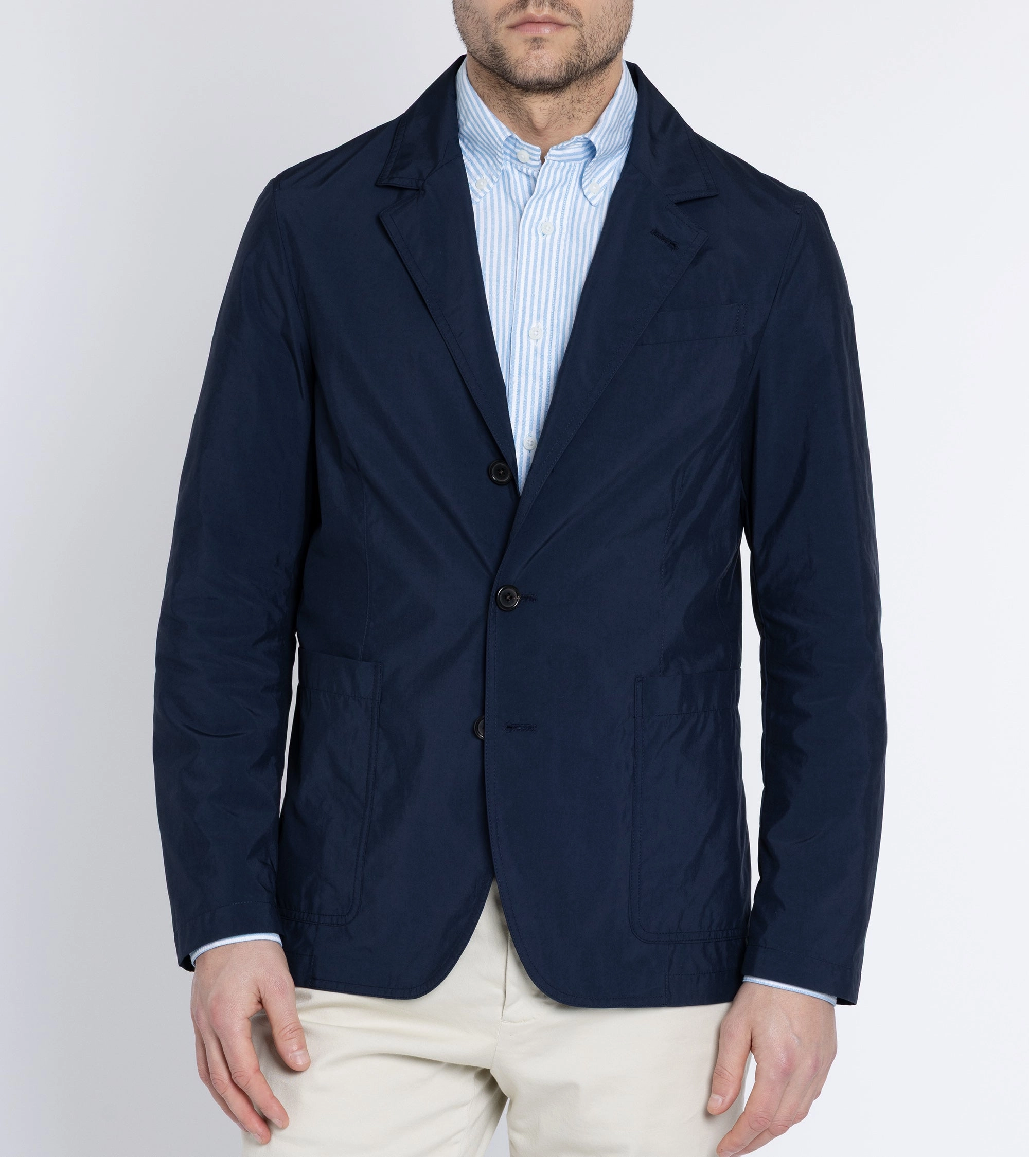 Trunk Culcross Japanese Nylon Jacket: Navy Water Based Coating Light Travel Piece