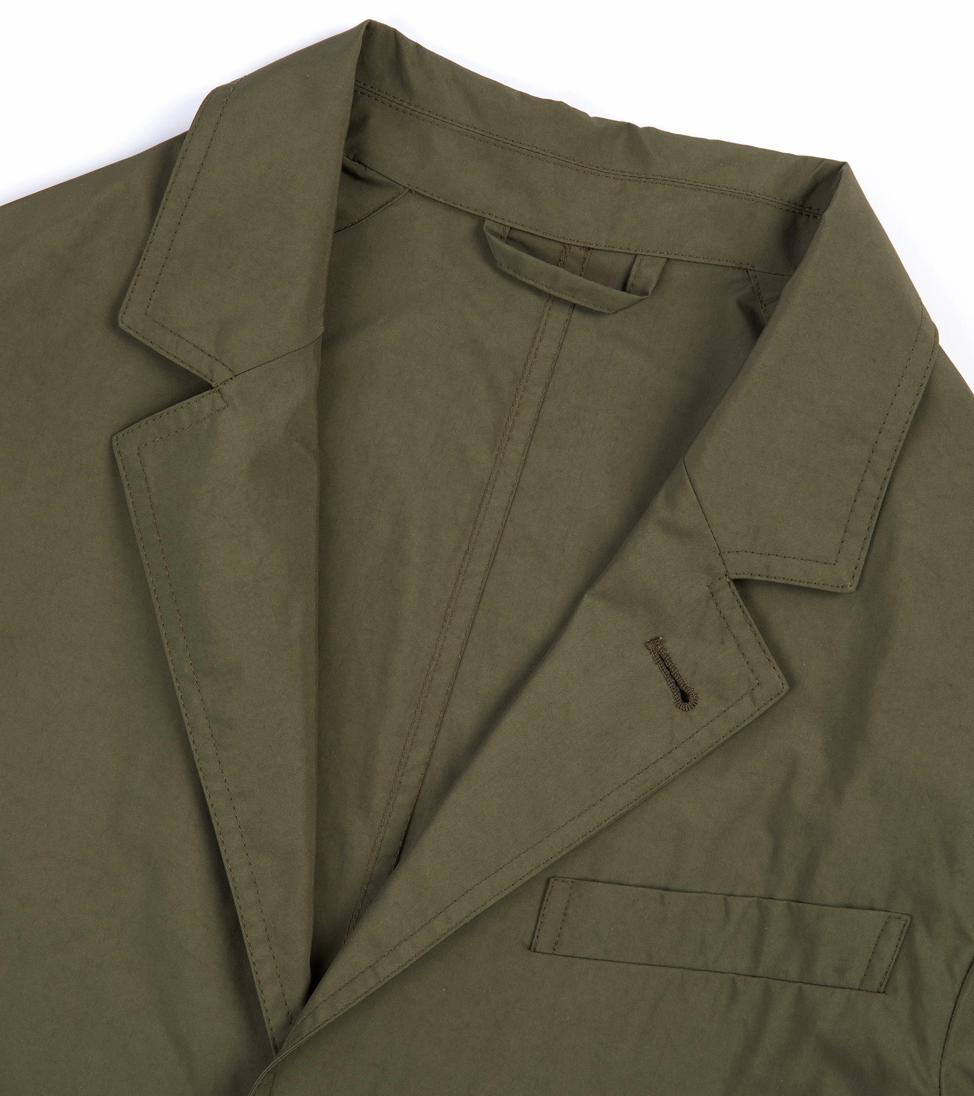 RubberizedButtonClosures Trunk Culcross Japanese Nylon Jacket: Olive