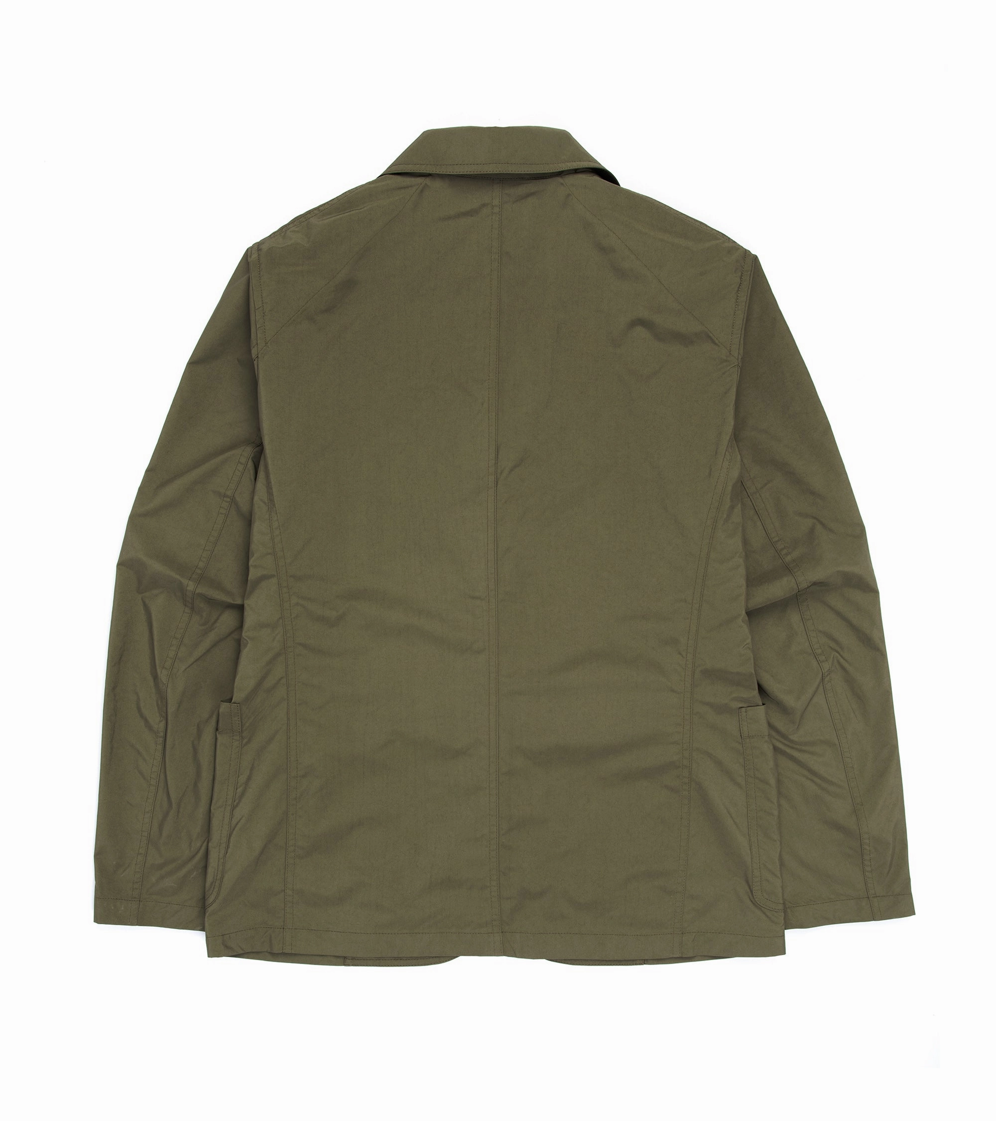 Trunk Culcross Japanese Nylon Jacket: Olive Flatlock stitching FlexFoldPackaging