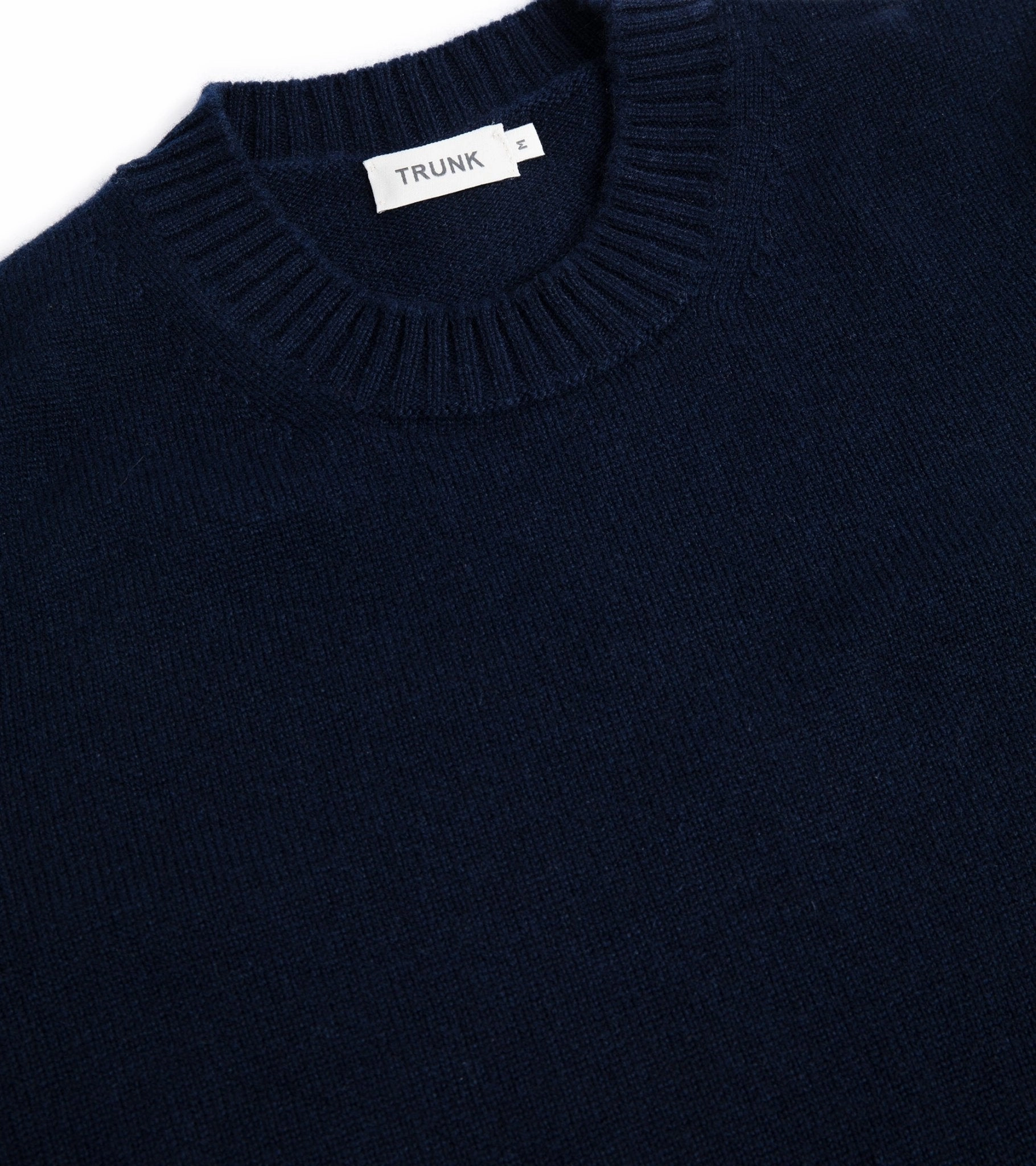 Early Chill Trunk Dover Cashmere Crew Neck Sweater: Navy