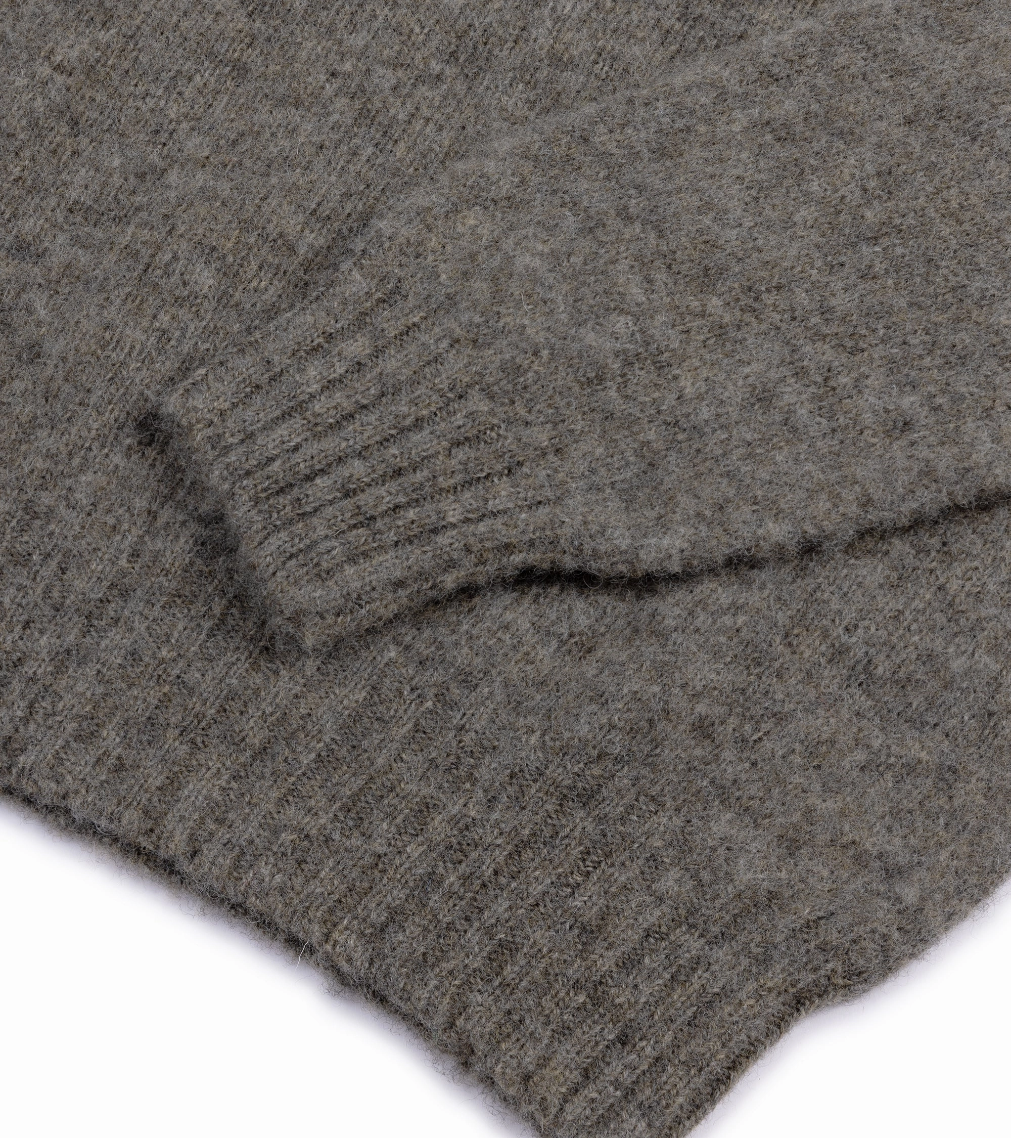 Trunk Goswell Brushed Lambswool Crew Neck Sweater: Dark Natural Tagless Label System Antibacterial Finish