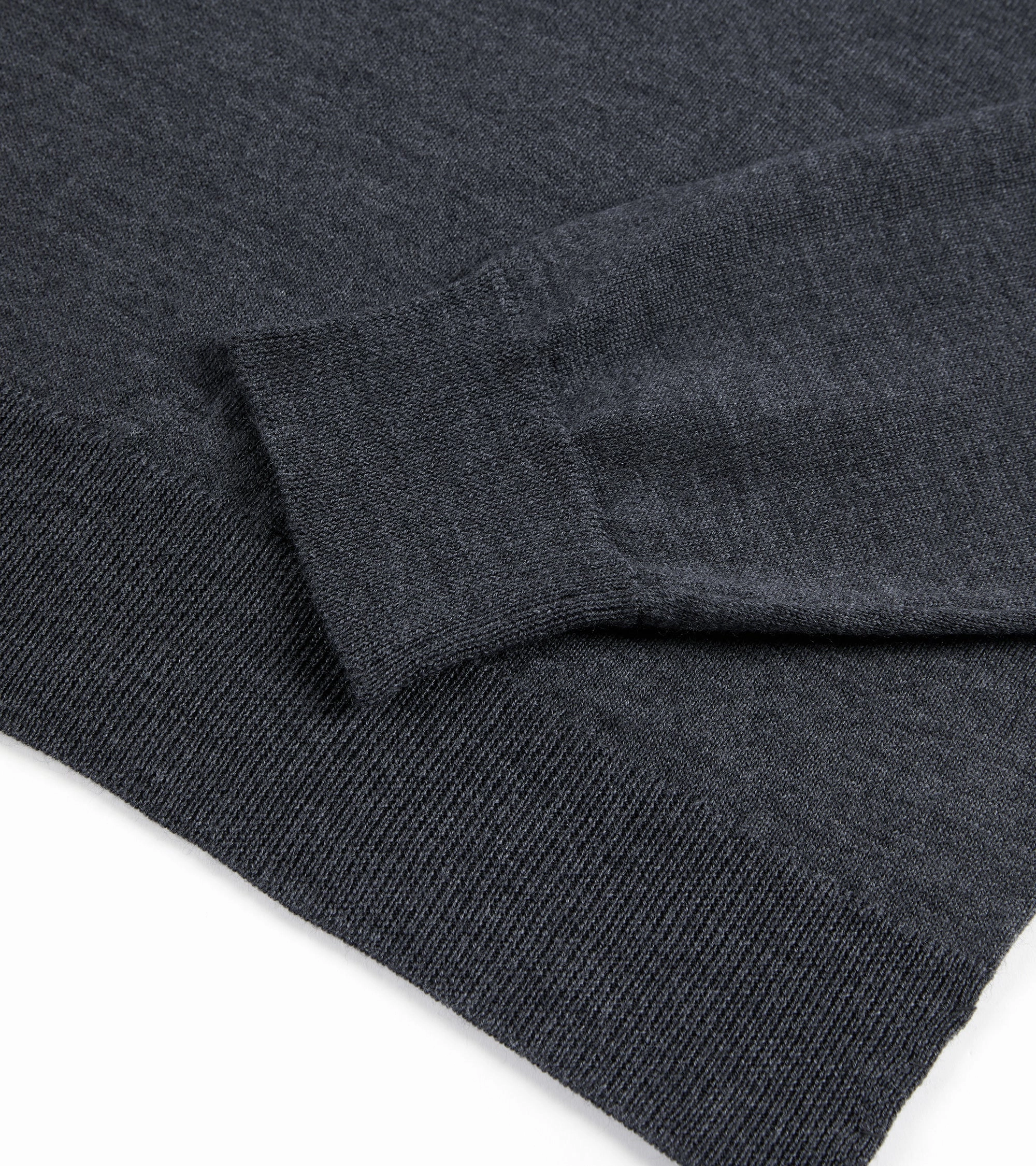 Trunk Harley Merino Crew Neck Sweater: Dark Grey Smooth Seam Non Chafing Seams