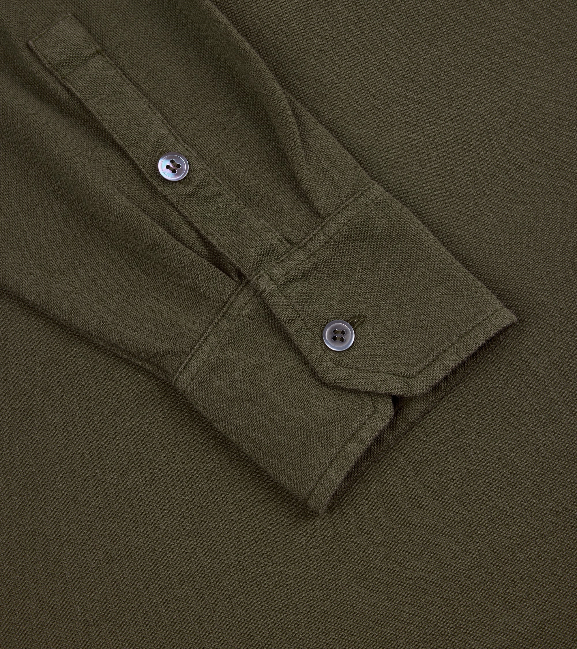 Effortless Style Trunk Moxon Long Sleeve Polo Shirt: Olive Moss