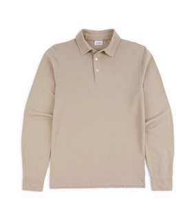Trunk Moxon Long Sleeve Polo Shirt: Safari Beige Fashion Layer