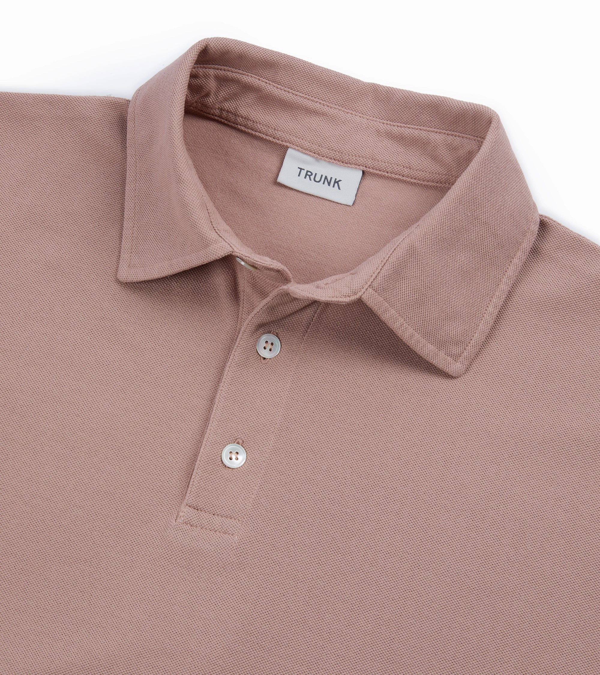 Athletic Comfort Ventilated Side Panels Trunk Moxon Short Sleeve Polo Shirt: Dusty Pink