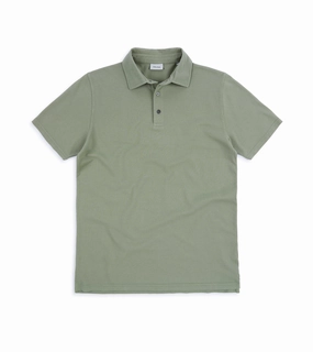 SingleJersey Knit Trunk Moxon Short Sleeve Polo Shirt: Green Tea