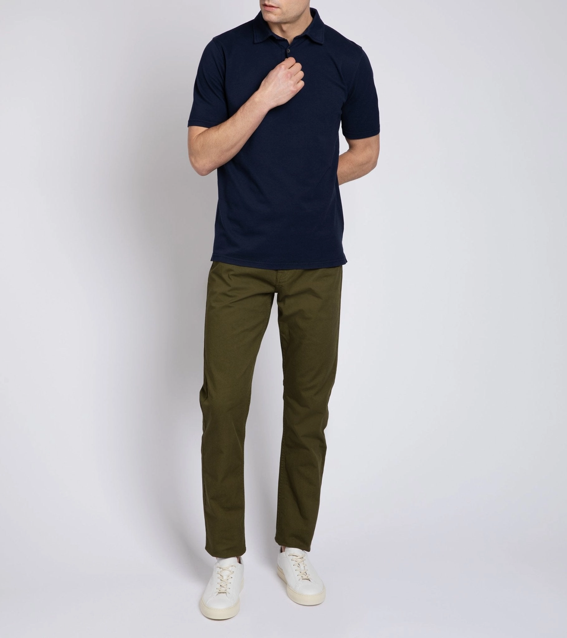 Trunk Moxon Short Sleeve Polo Shirt: Navy Sophisticated Comfort Polished Look