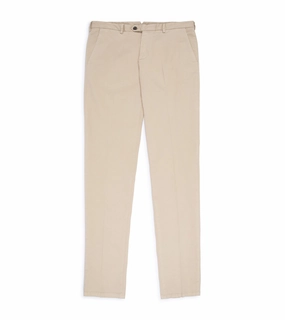 Trunk Palmer Flat Front Cotton Twill Trousers: Sand Premium Look Reinforced Stress Points
