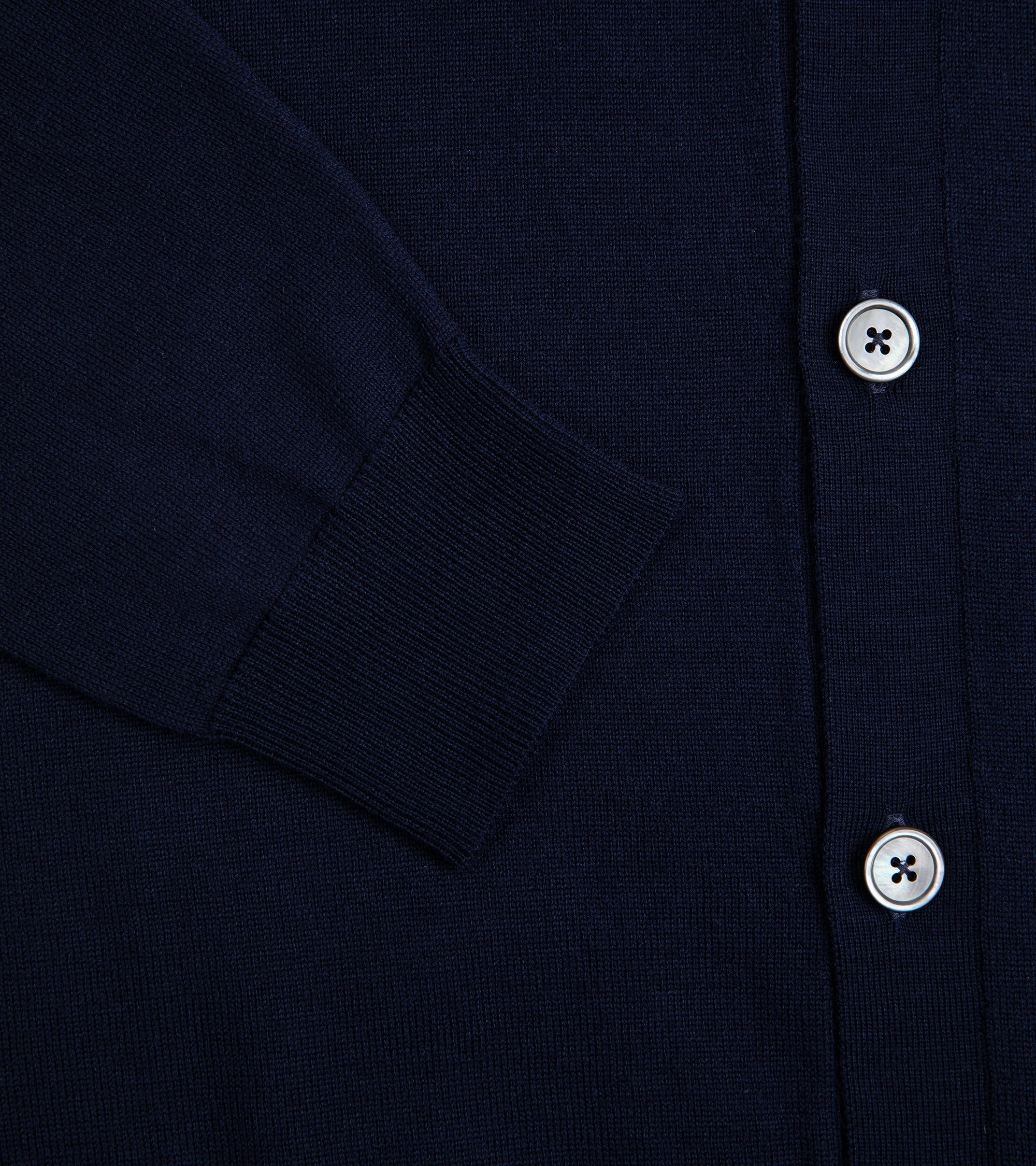 Trunk Stratton Merino Cardigan: Navy YarnDyed Stripes