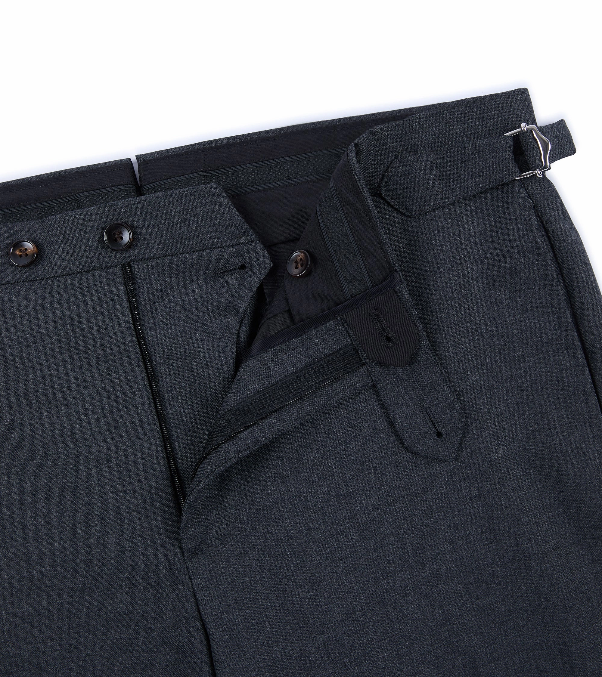 Trunk Walbrook Wool Fresco Suit Trousers: Grey Dressy look Comfortable Stretch