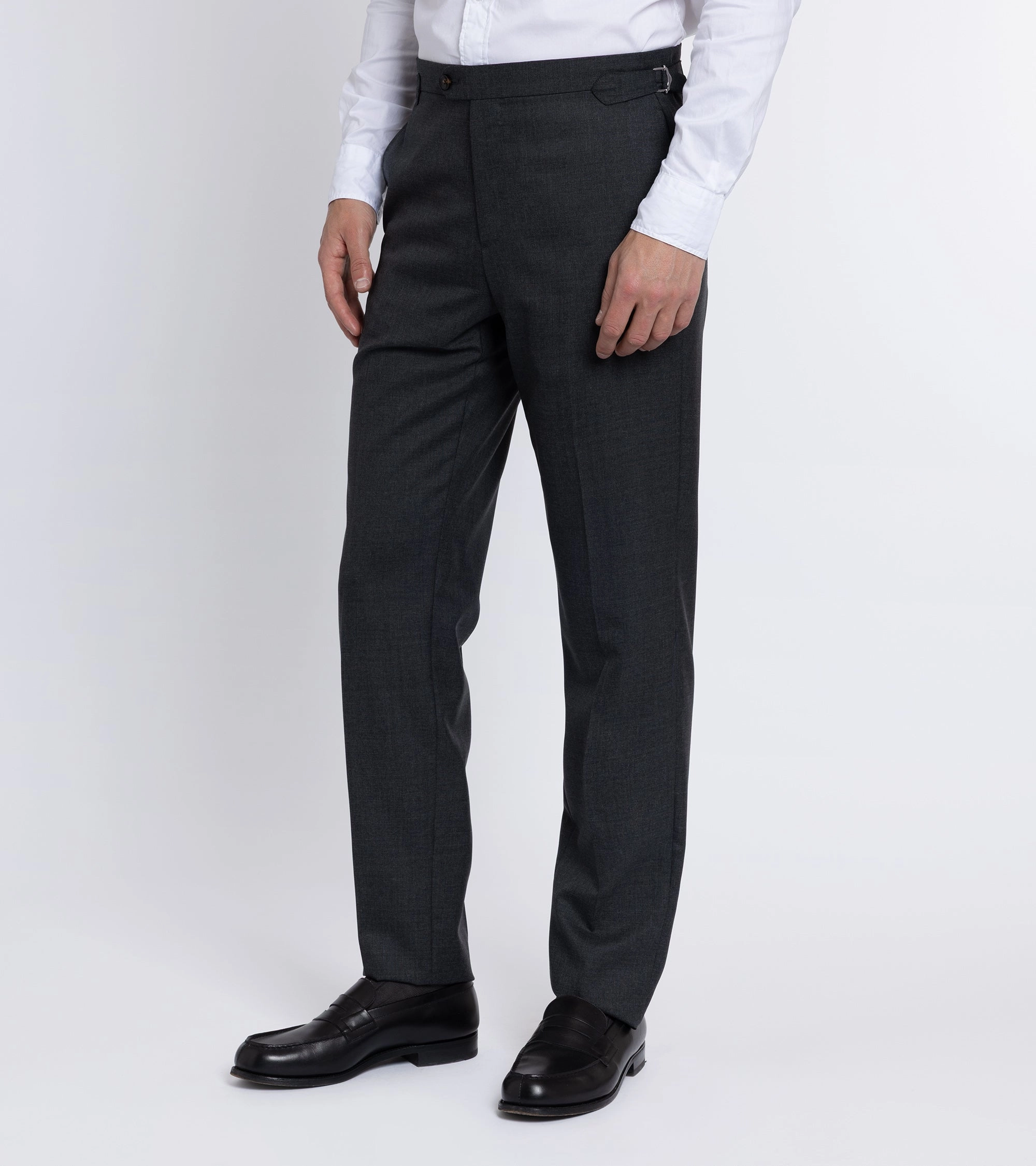 Trunk Walbrook Wool Fresco Suit Trousers: Grey Simple Comfort